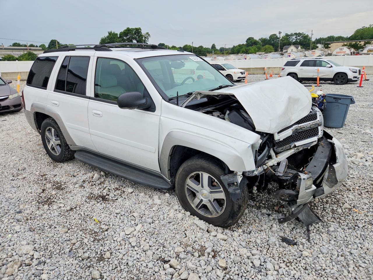 2007 Chevrolet Trailblazer Ls White vin: 1GNDT13SX72155754