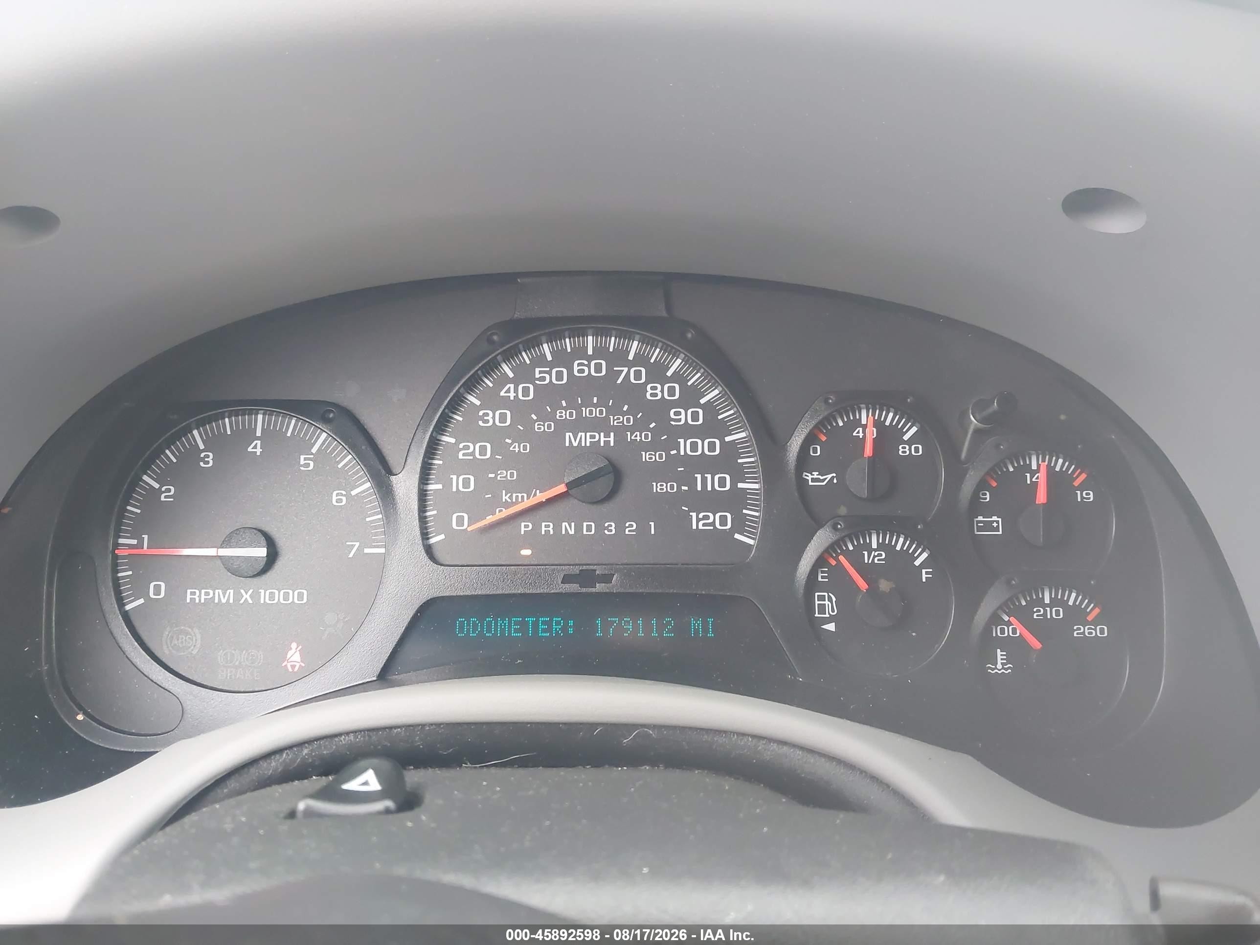 2007 Chevrolet Trailblazer Lt Gray vin: 1GNDT13SX72257975