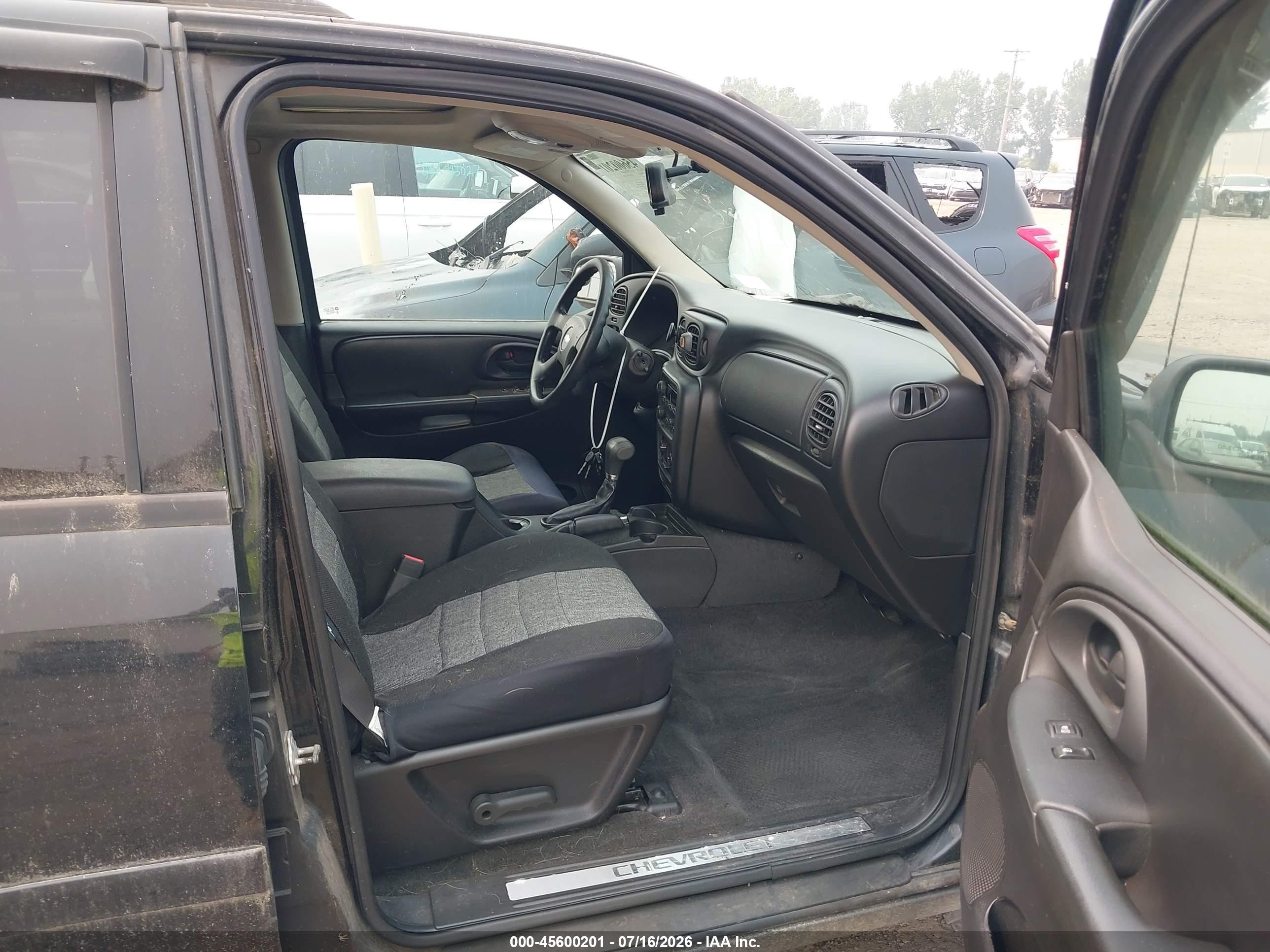 2008 Chevrolet Trailblazer Lt Черный vin: 1GNDT13SX82184060
