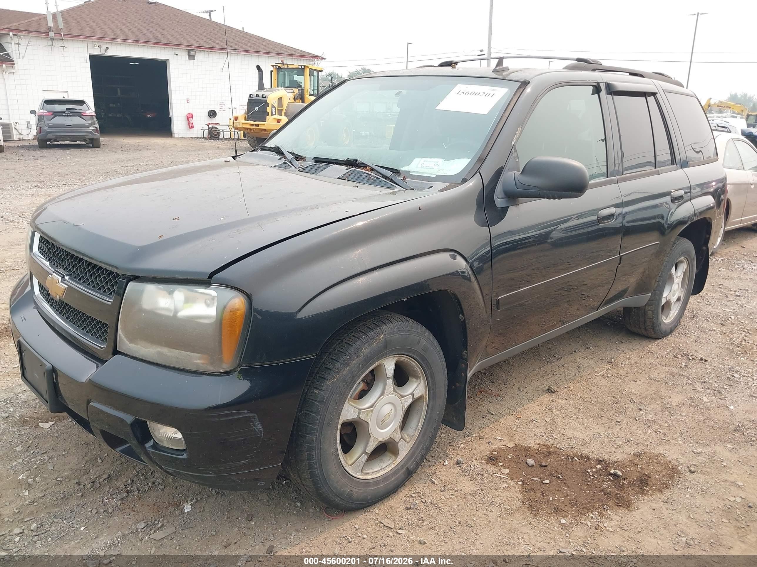 2008 Chevrolet Trailblazer Lt Черный vin: 1GNDT13SX82184060