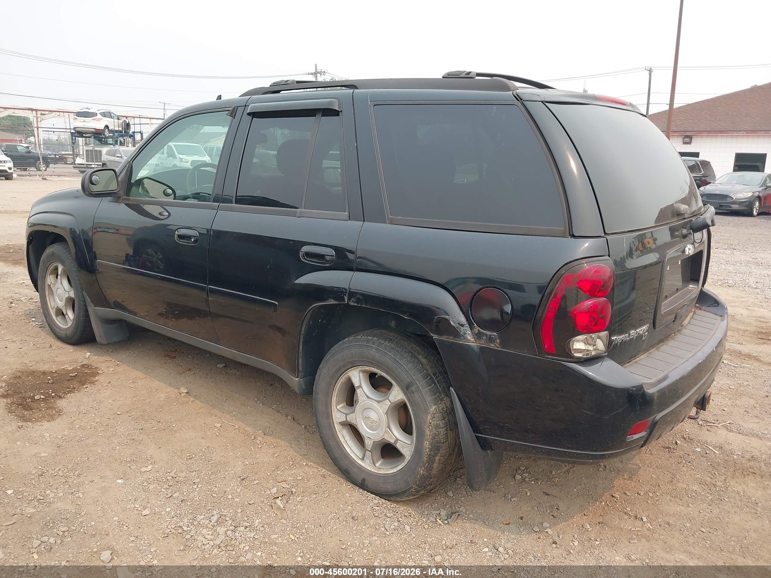 2008 Chevrolet Trailblazer Lt Черный vin: 1GNDT13SX82184060
