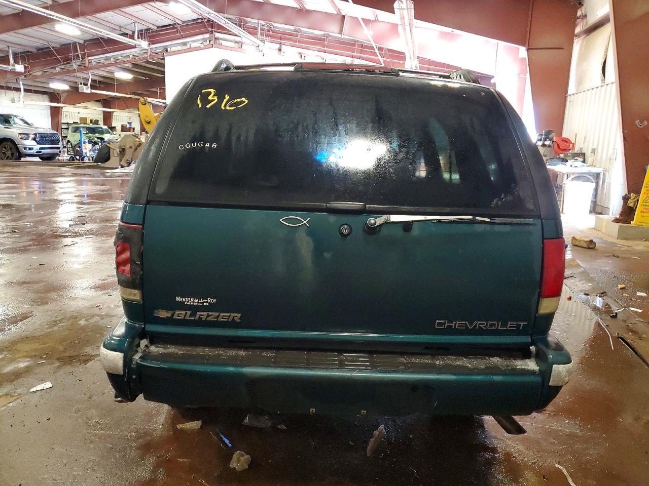 1996 Chevrolet Blazer Green vin: 1GNDT13W0T2222973