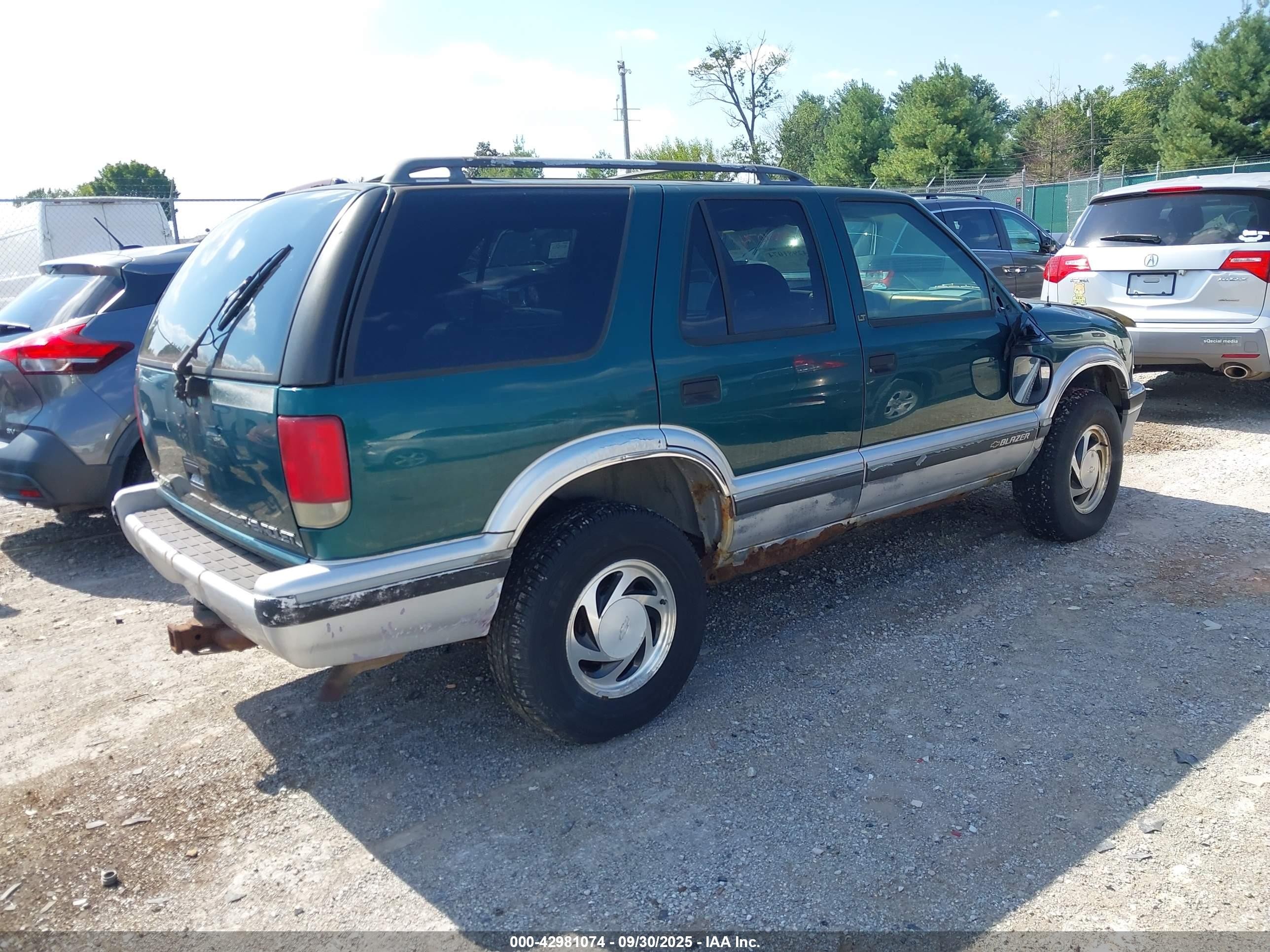 1997 Chevrolet Blazer Lt Green vin: 1GNDT13W0V2192960