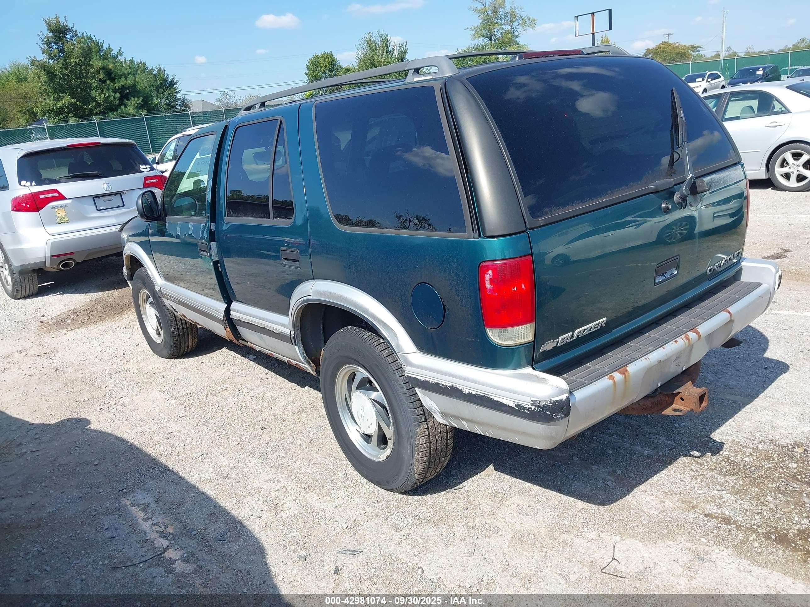 1997 Chevrolet Blazer Lt Green vin: 1GNDT13W0V2192960