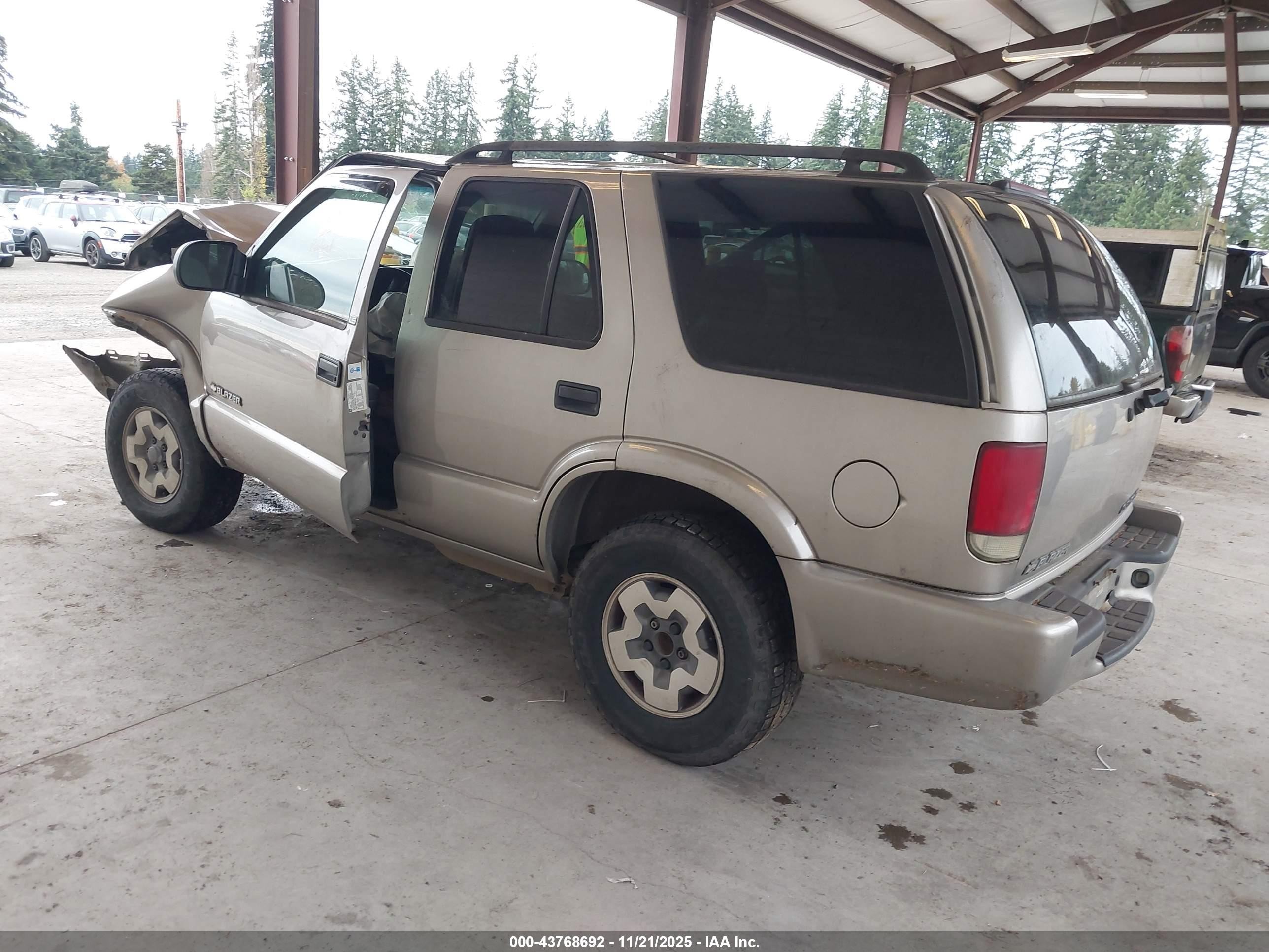 2002 Chevrolet Blazer Ls Beige vin: 1GNDT13W12K213696