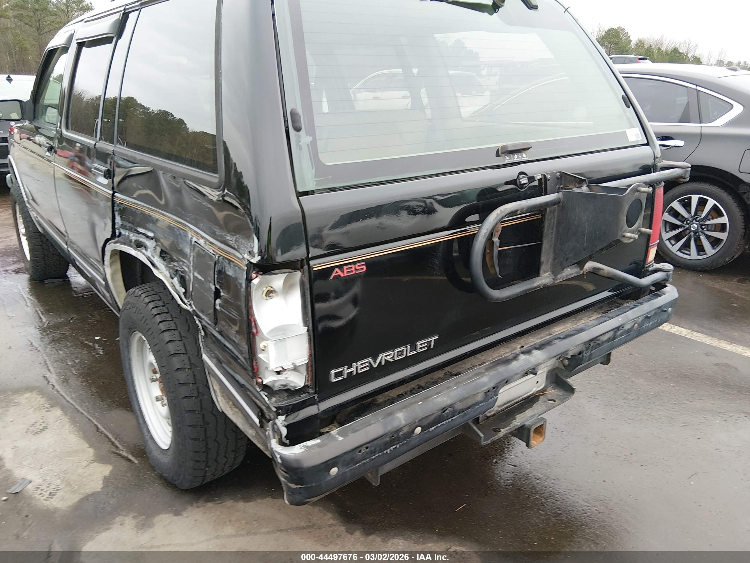 1994 Chevrolet Blazer S10 Black vin: 1GNDT13W1R0168300