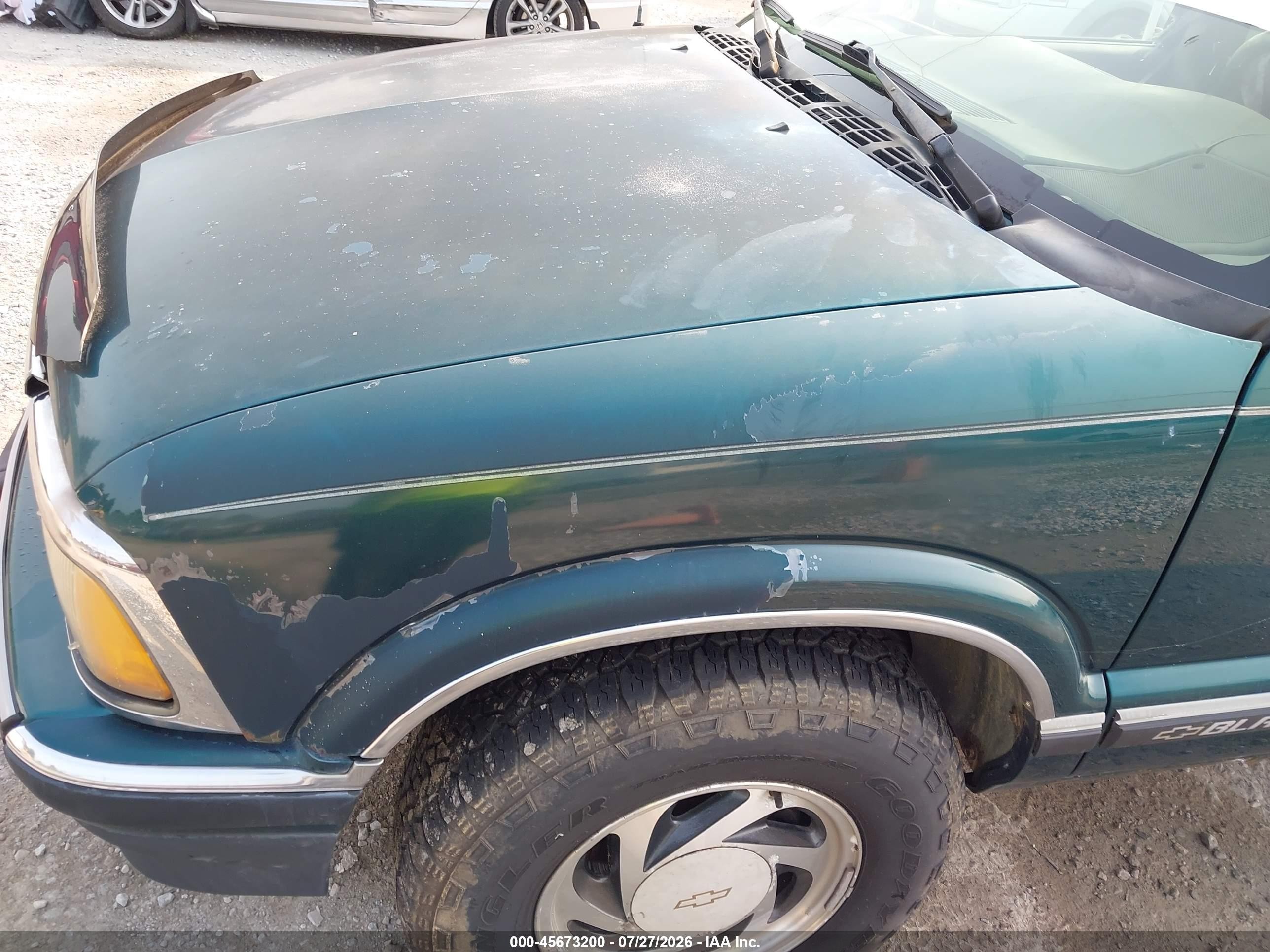1996 Chevrolet Blazer   Green vin: 1GNDT13W1T2317008