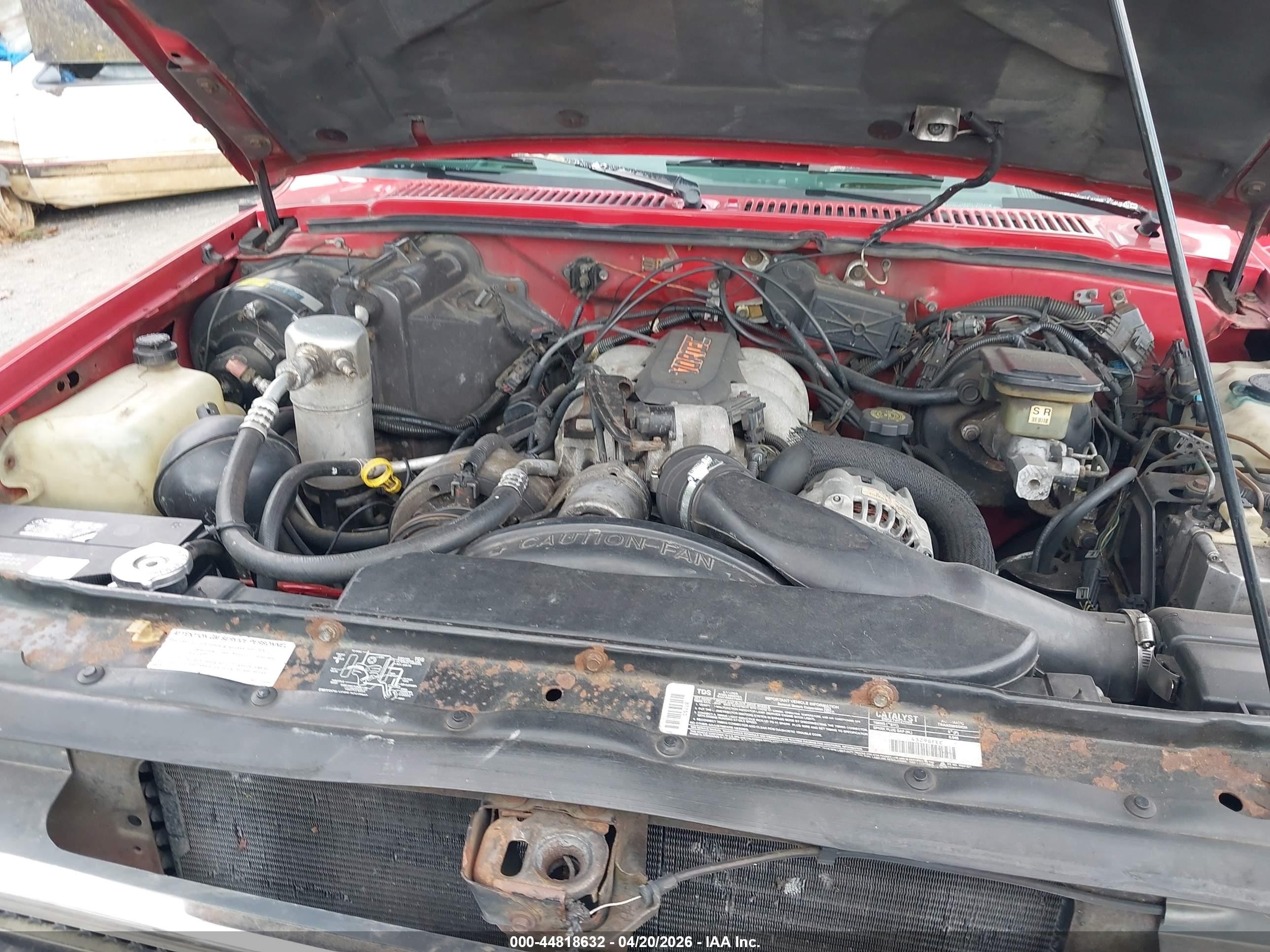 1994 Chevrolet Blazer S10 Red vin: 1GNDT13W4R0180960