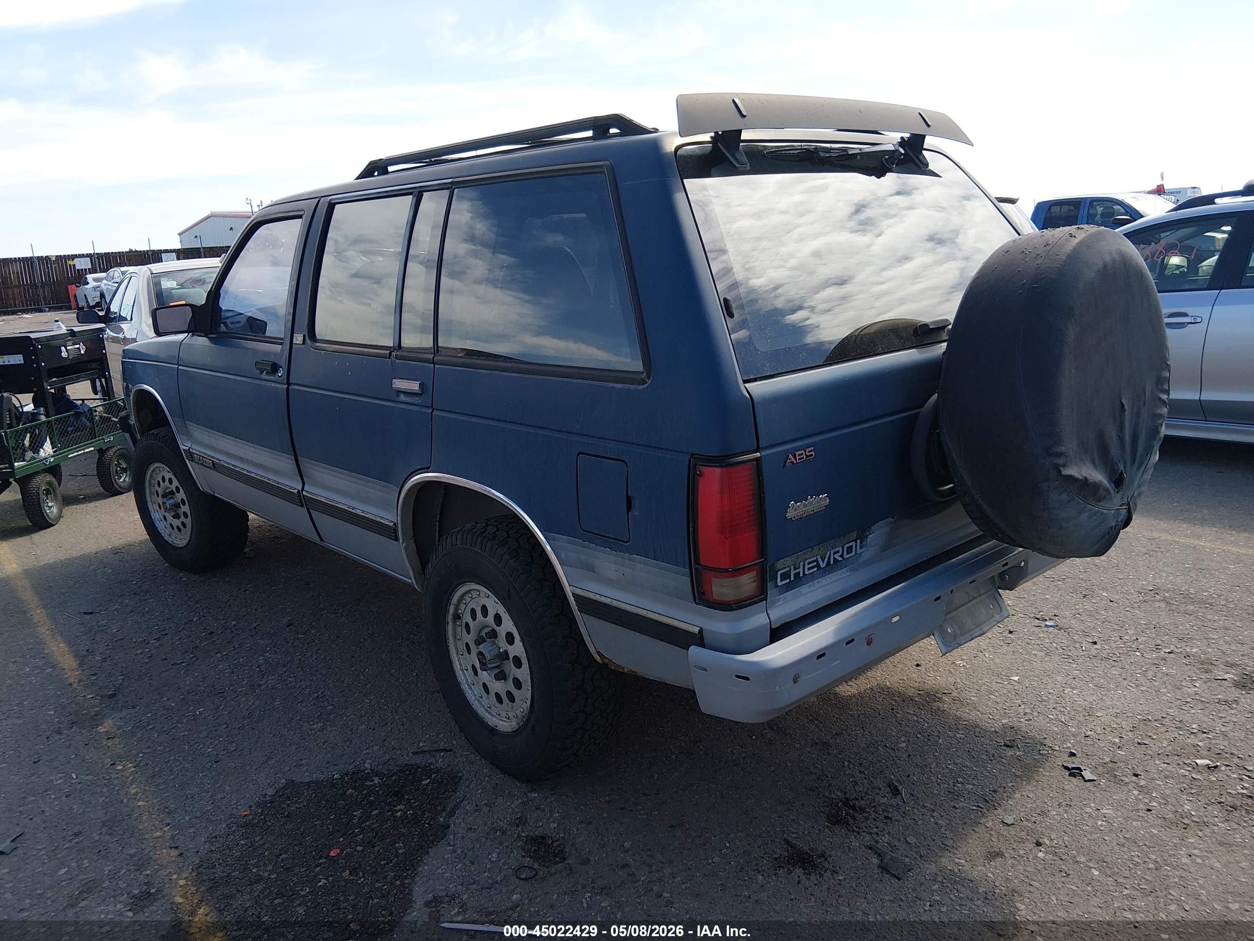 1992 Chevrolet Blazer S10 Blue vin: 1GNDT13W5N2221224