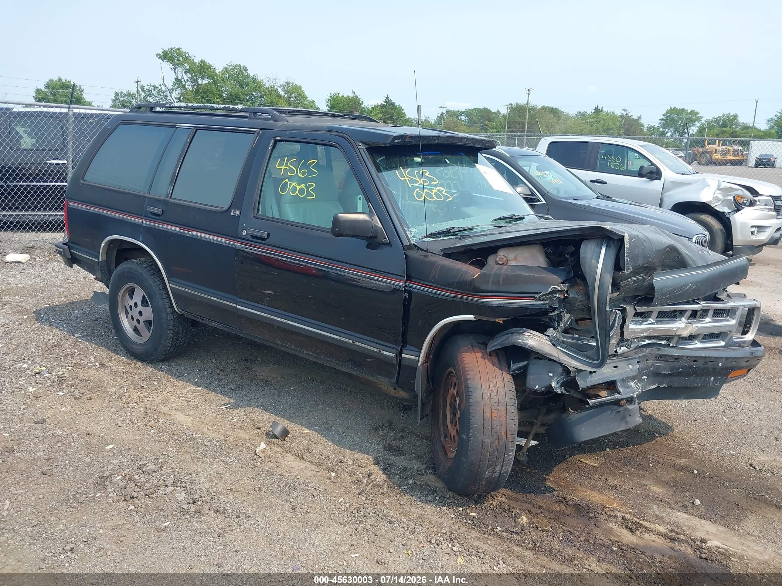 1994 Chevrolet Blazer S10 Black vin: 1GNDT13W5R0158059
