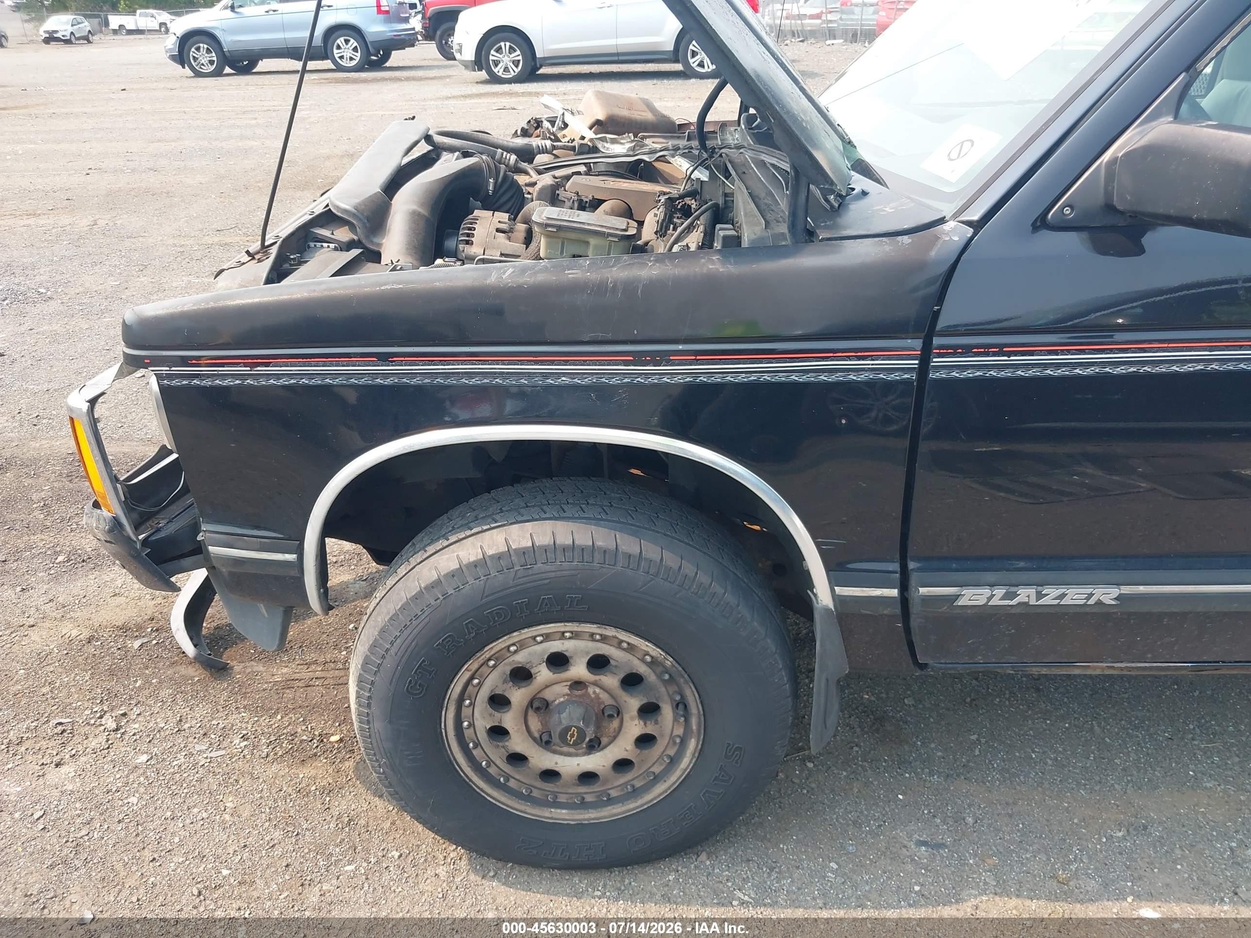 1994 Chevrolet Blazer S10 Black vin: 1GNDT13W5R0158059