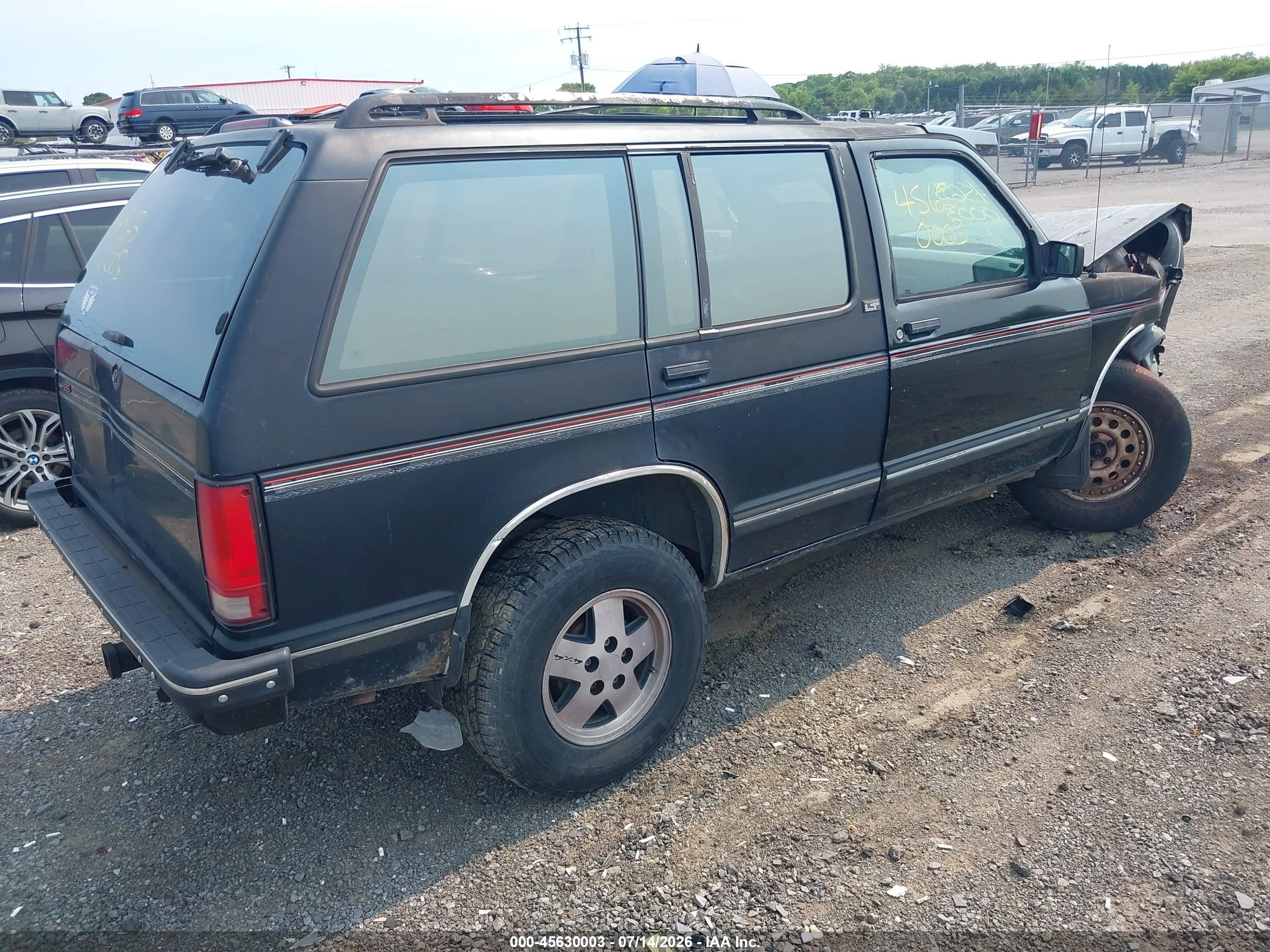 1994 Chevrolet Blazer S10 Black vin: 1GNDT13W5R0158059