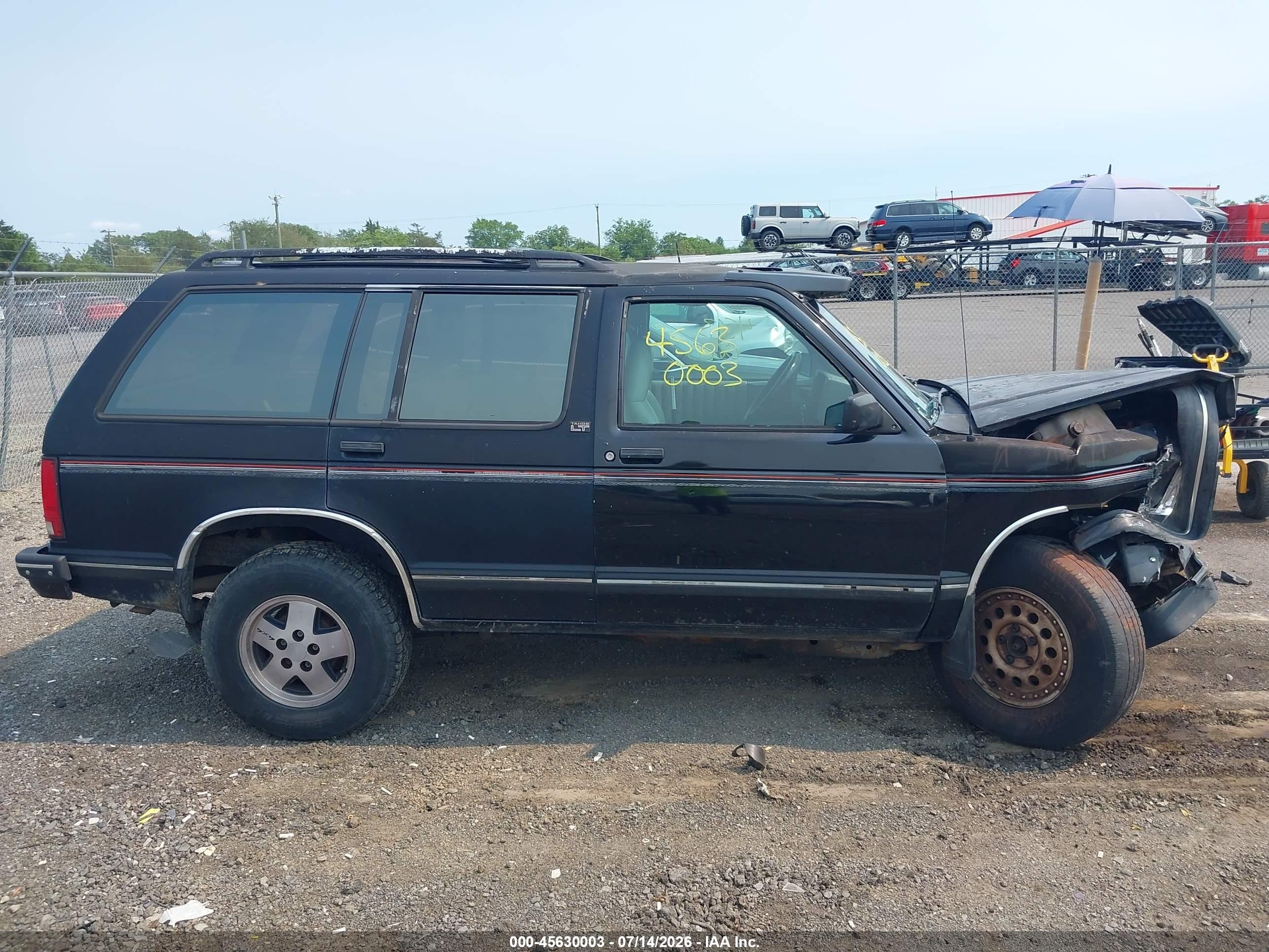 1994 Chevrolet Blazer S10 Black vin: 1GNDT13W5R0158059