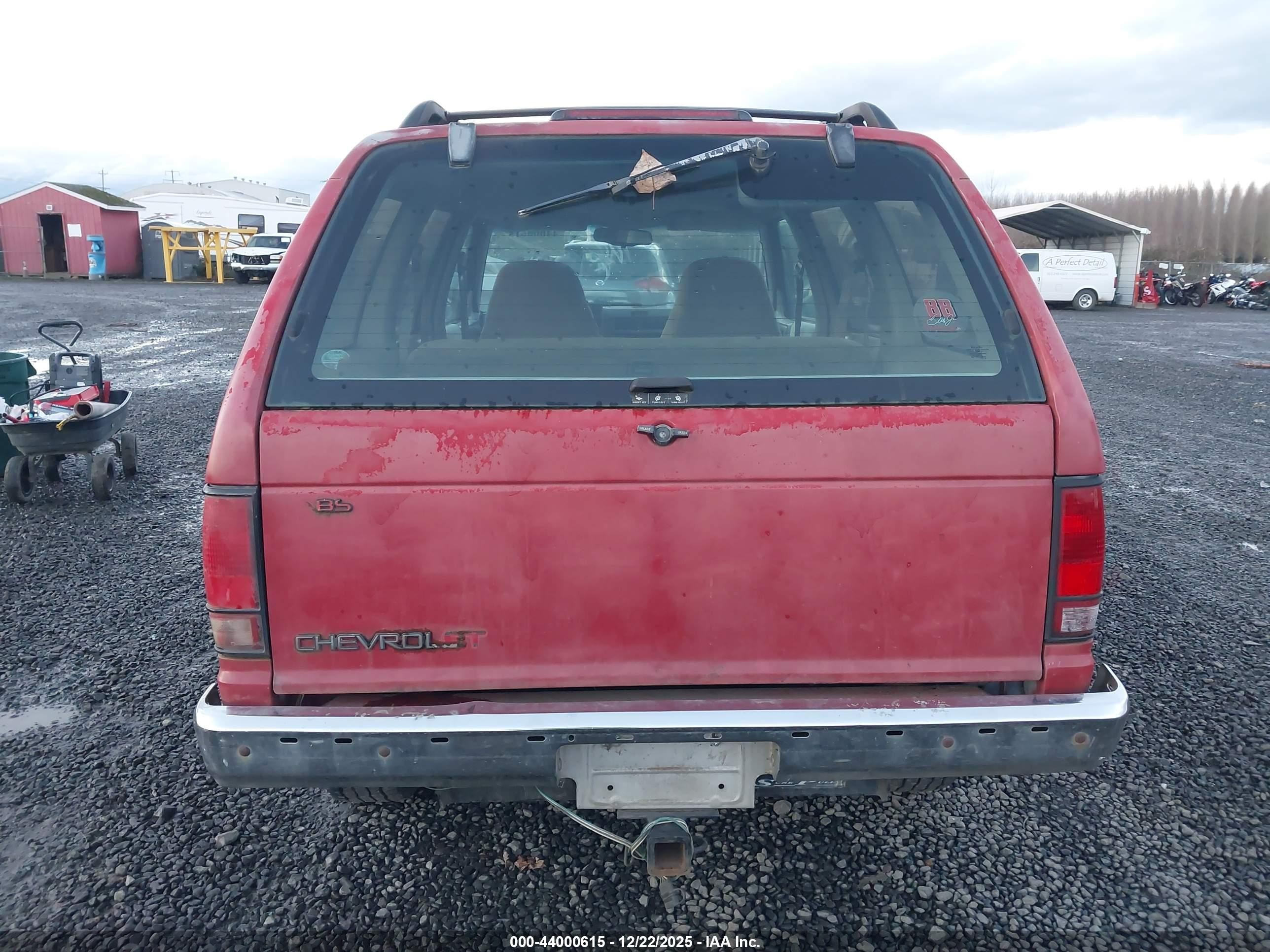 1994 Chevrolet Blazer S10 Red vin: 1GNDT13W5R0177873