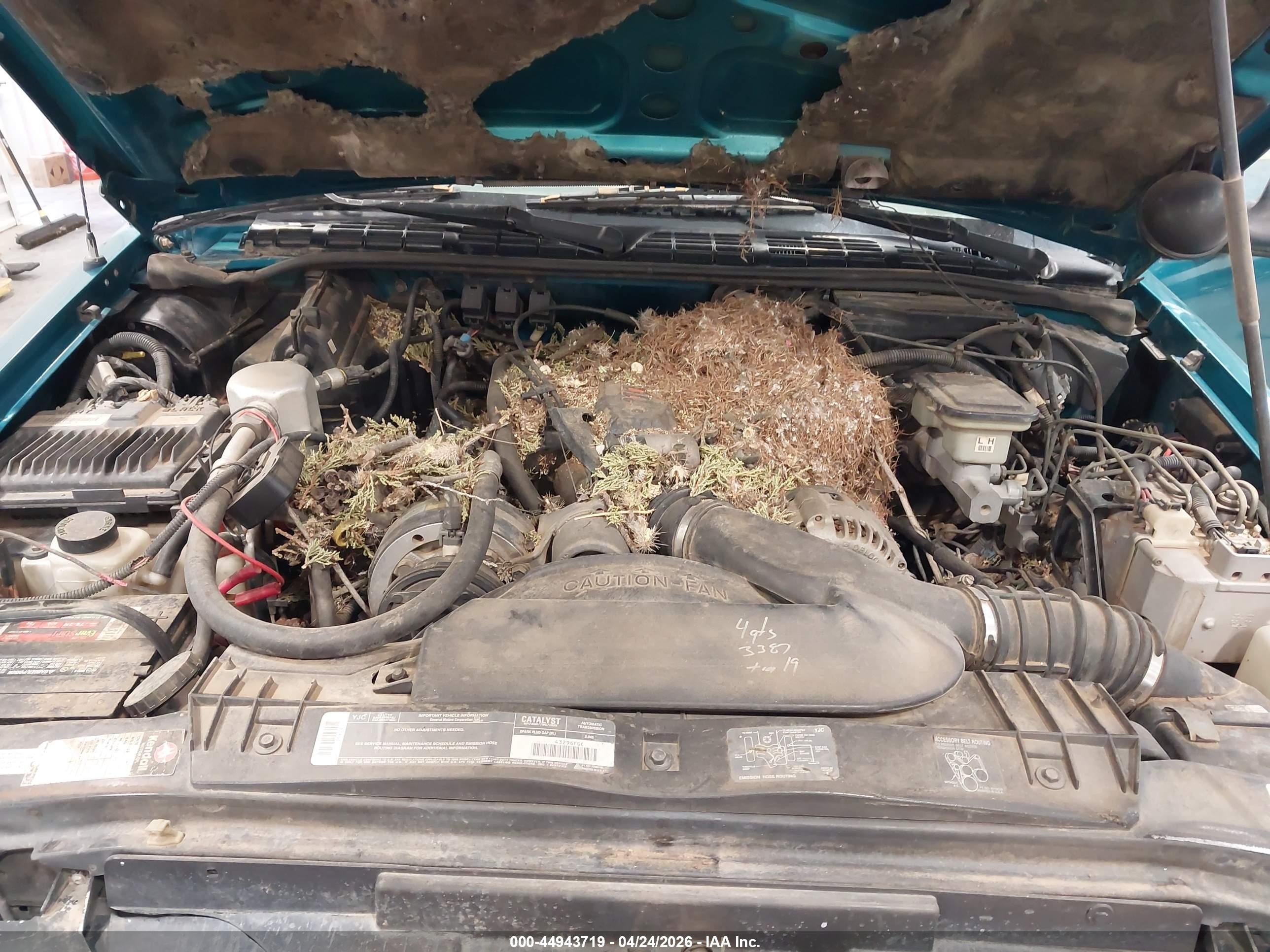 1995 Chevrolet Blazer   Blue vin: 1GNDT13W5S2190567