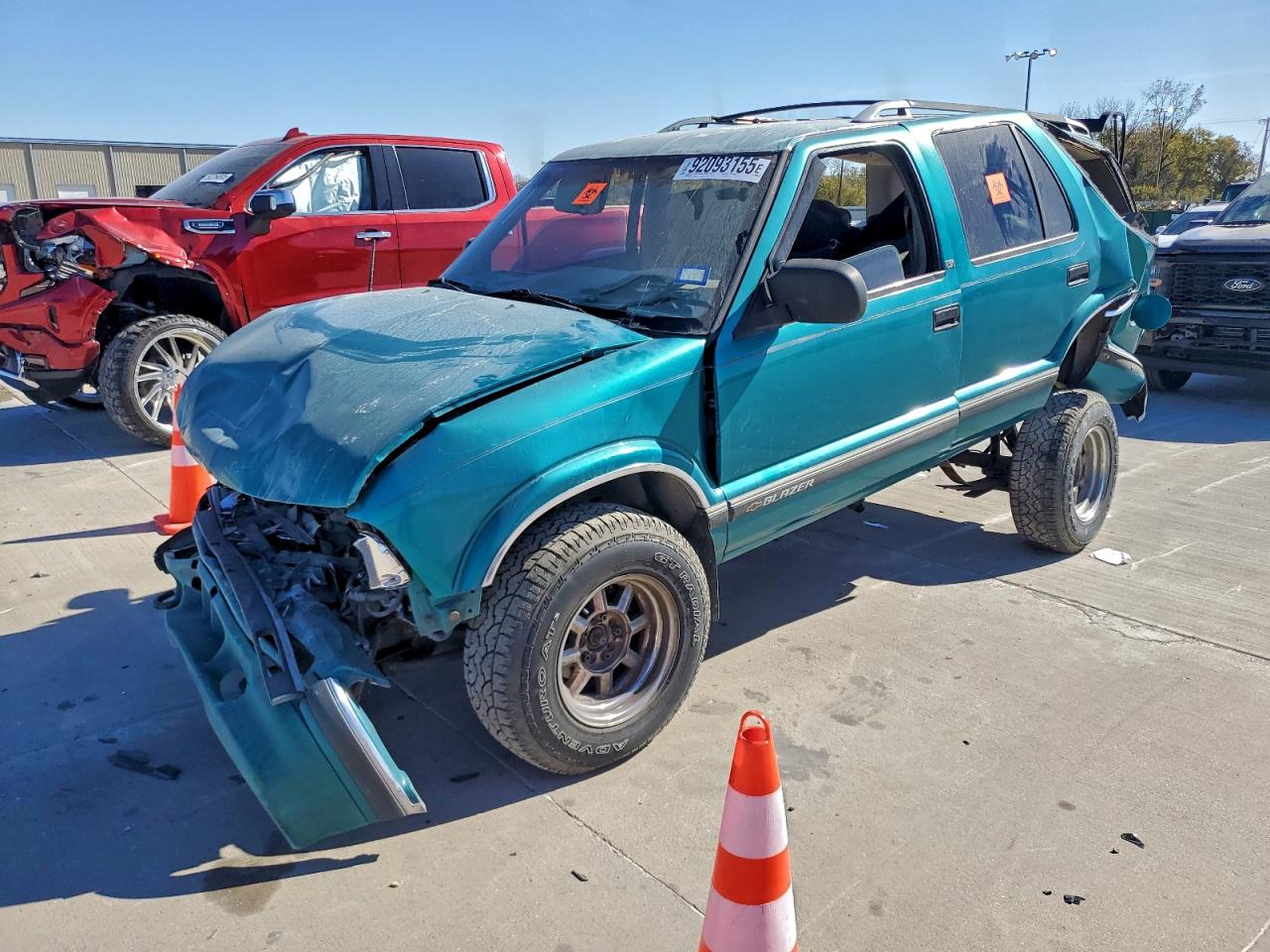 1996 Chevrolet Blazer Green vin: 1GNDT13W5T2114199