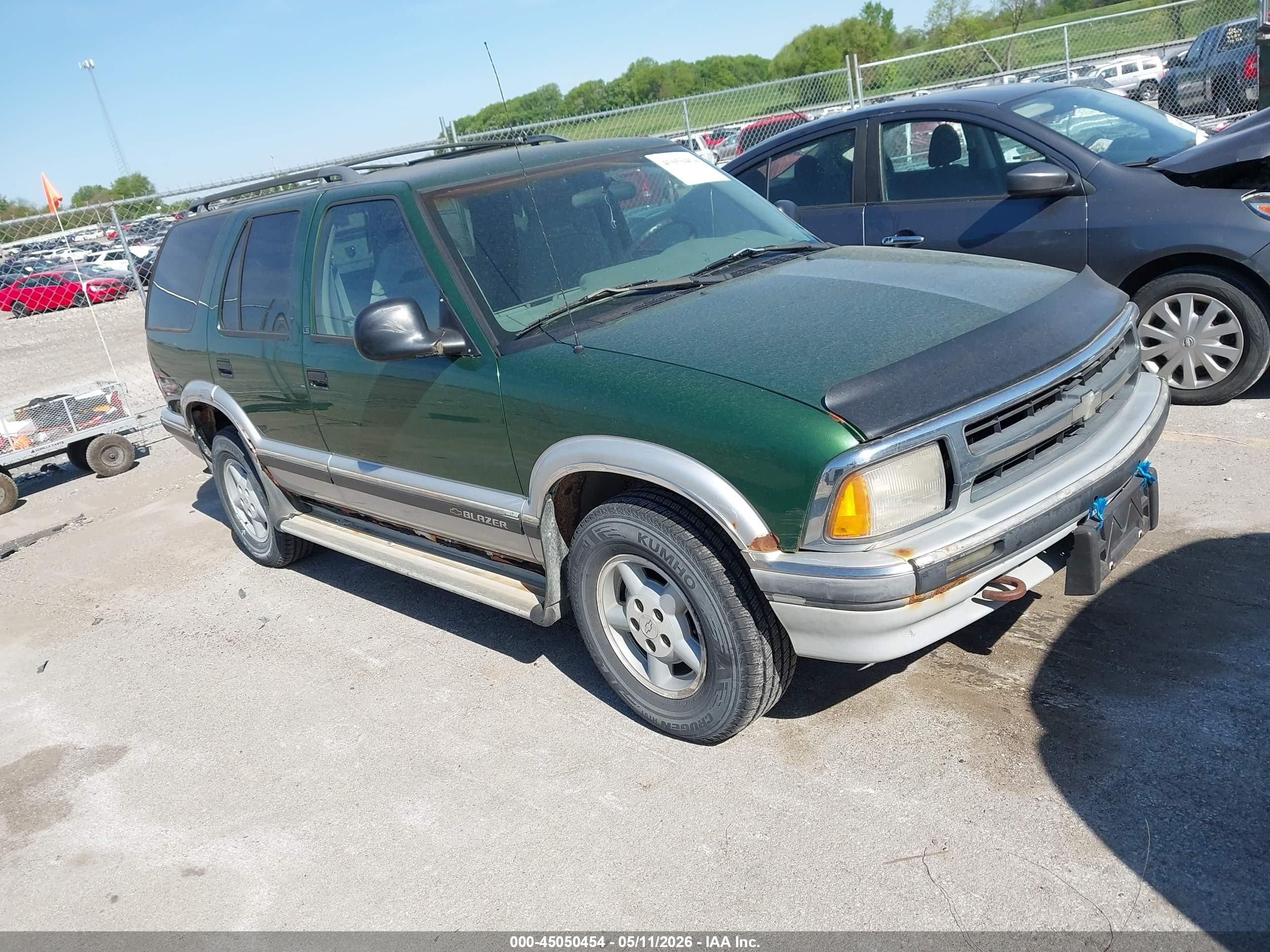1997 Chevrolet Blazer Ls Green vin: 1GNDT13W7V2113333