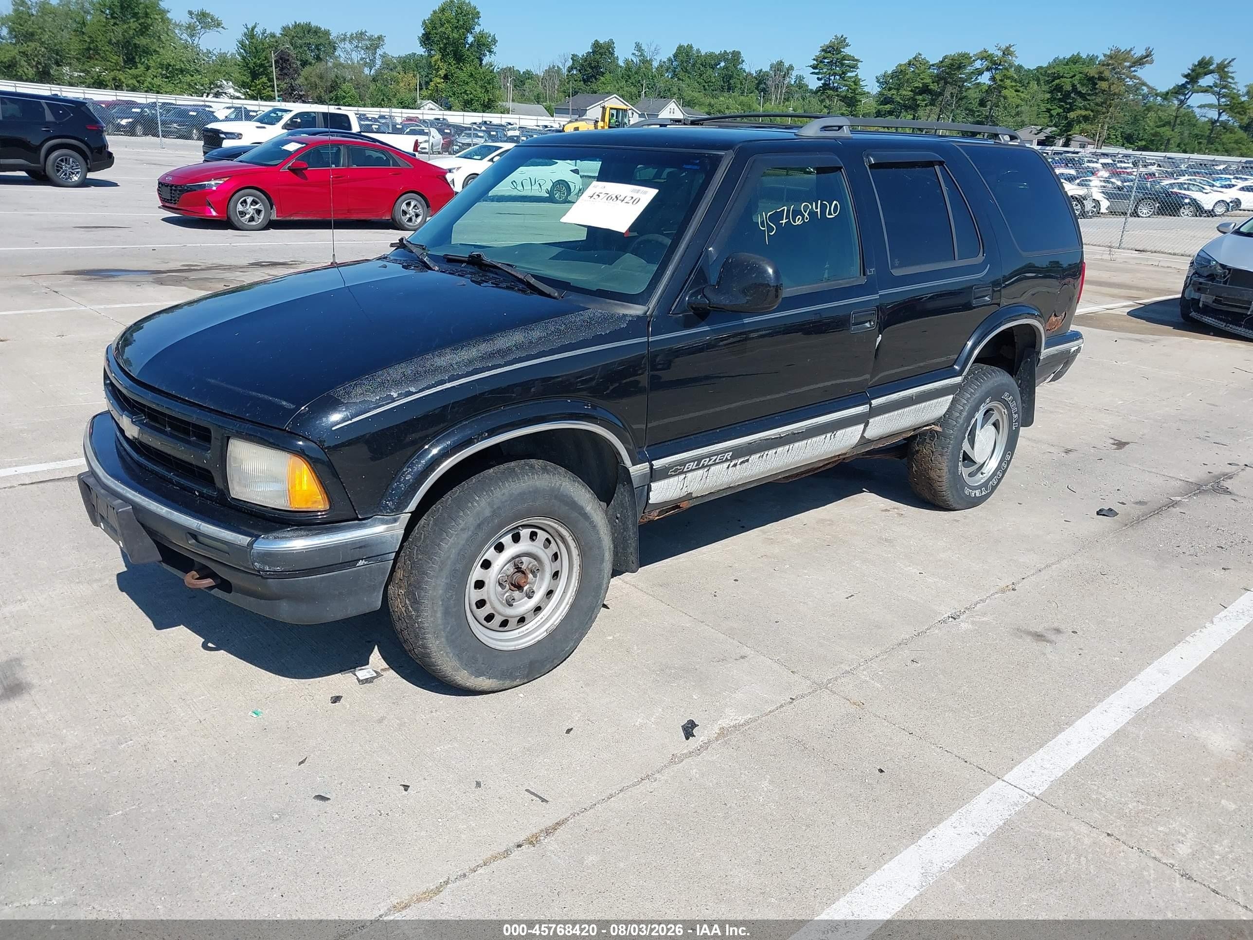 1997 Chevrolet Blazer Lt Black vin: 1GNDT13W7V2212203