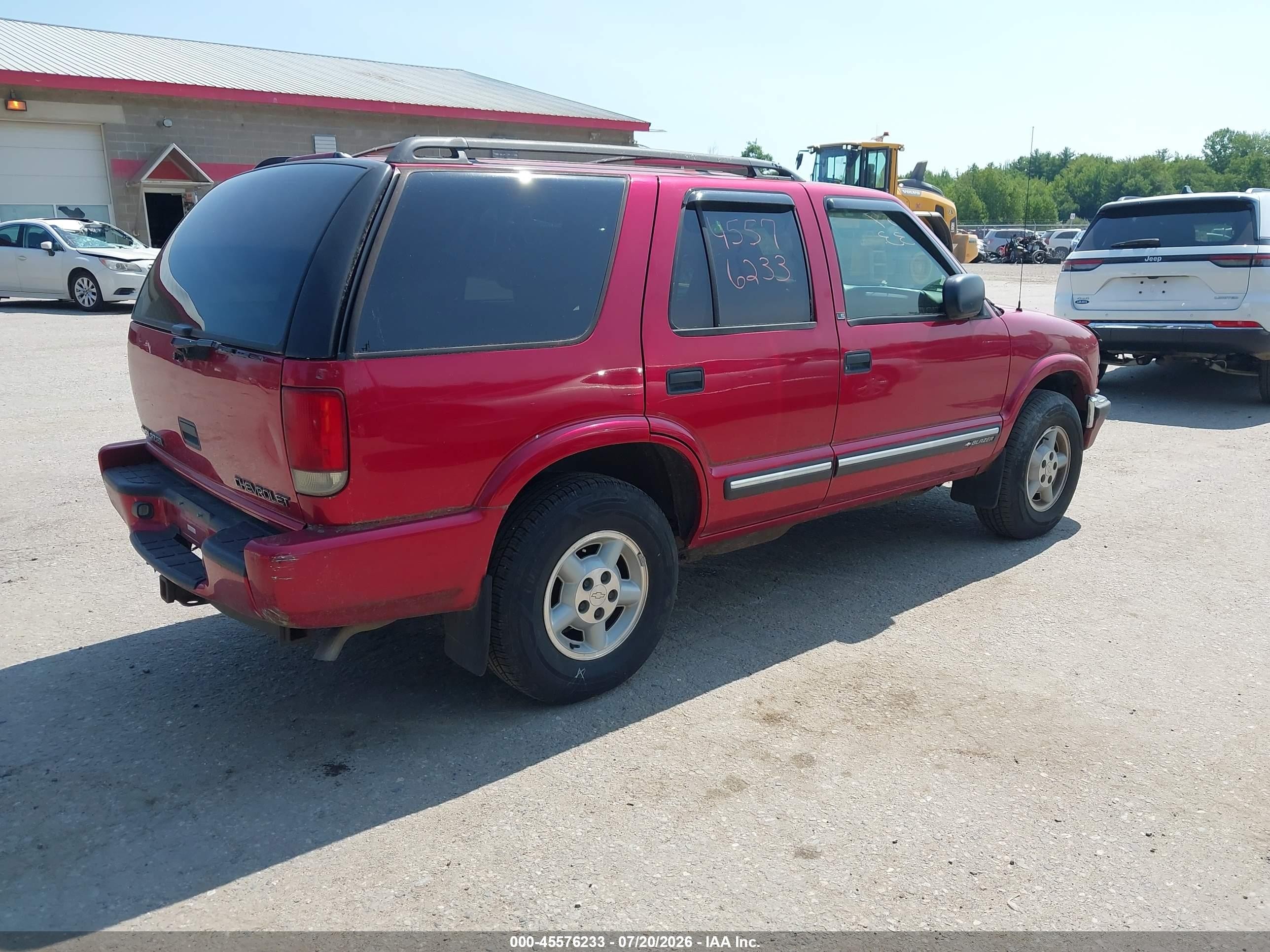 2000 Chevrolet Blazer Ls Maroon vin: 1GNDT13WXY2166807