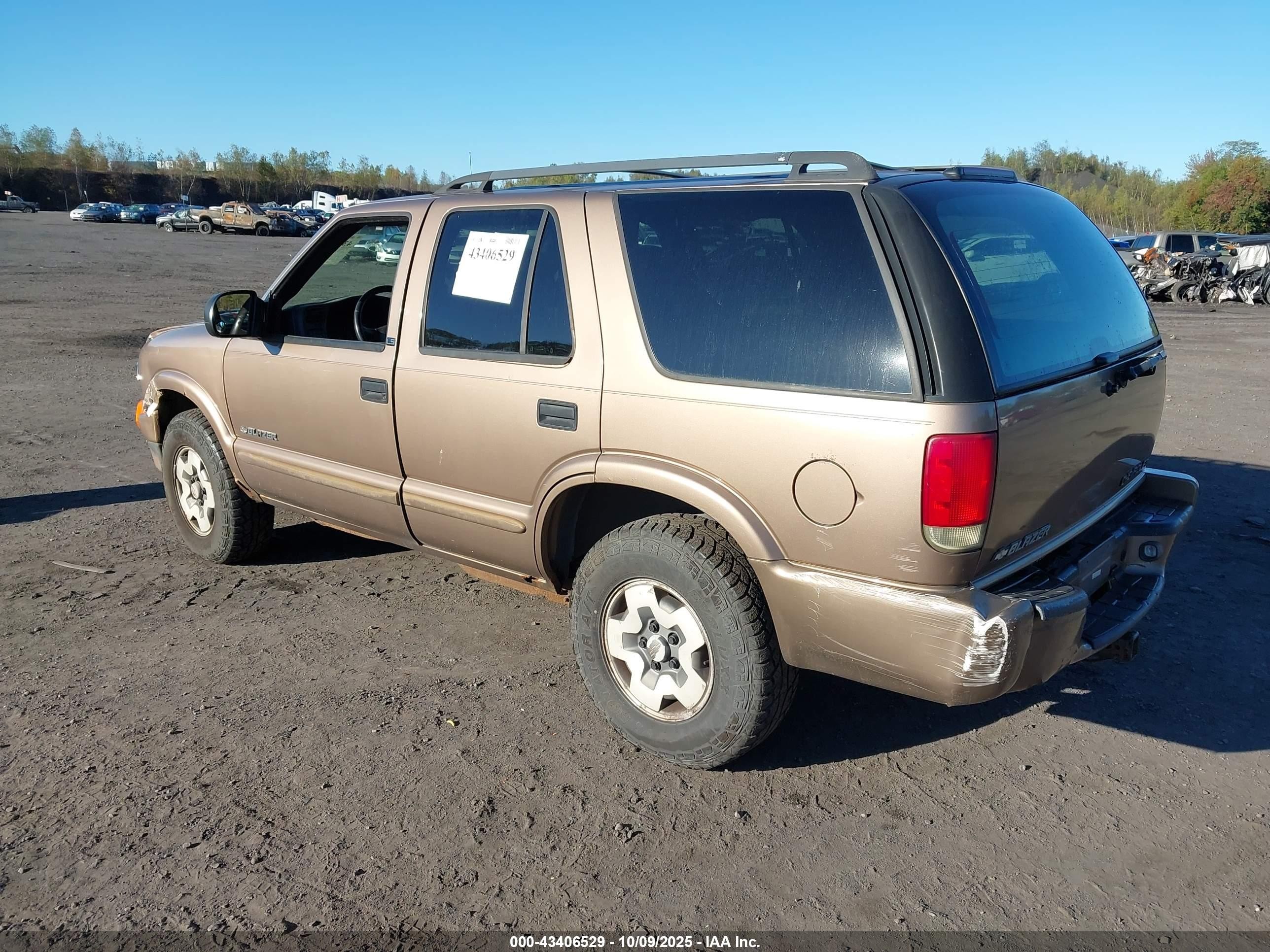 2003 Chevrolet Blazer Ls Коричневый vin: 1GNDT13X03K108870