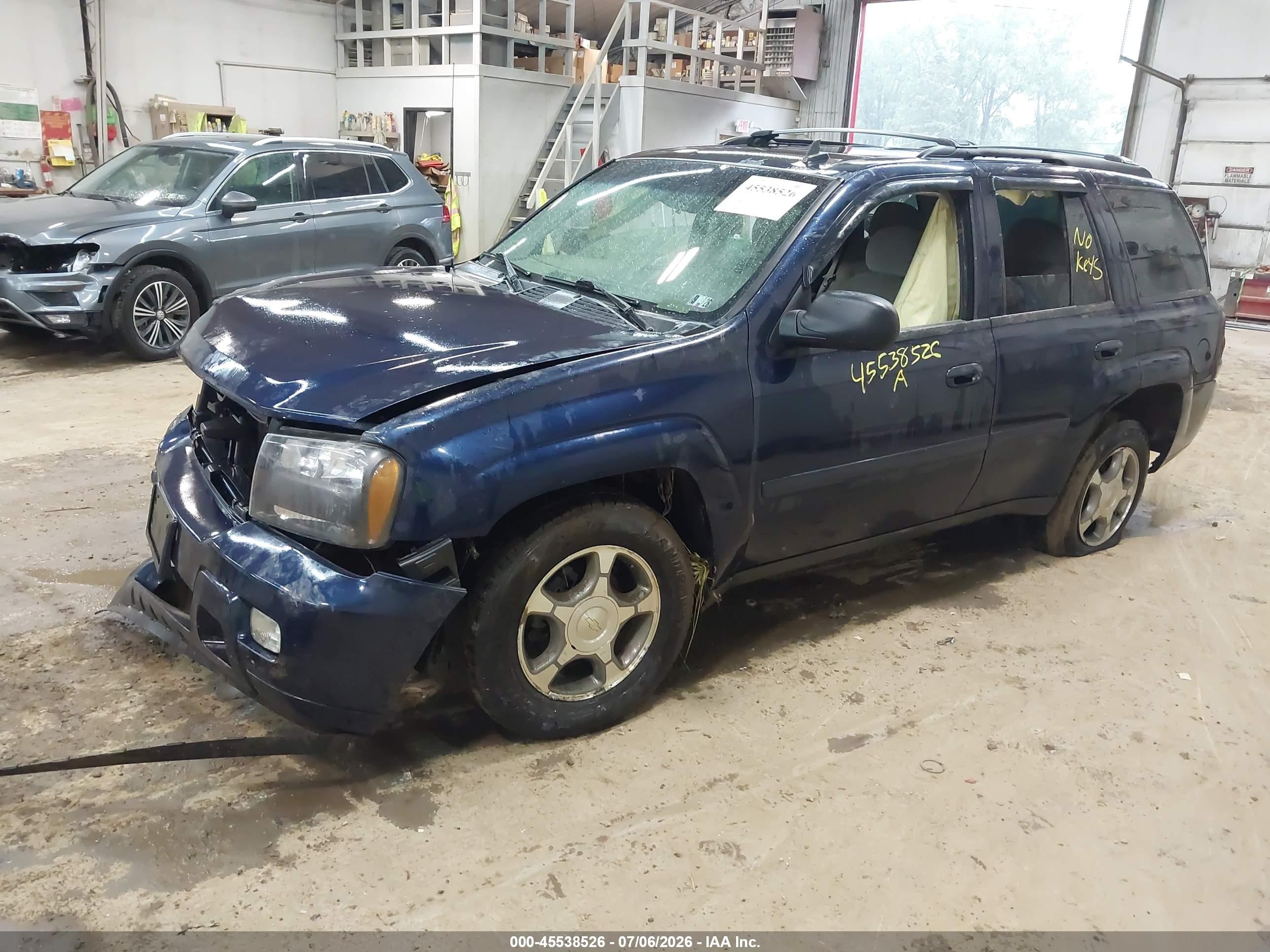 2009 Chevrolet Trailblazer Lt Синий vin: 1GNDT33S092102401