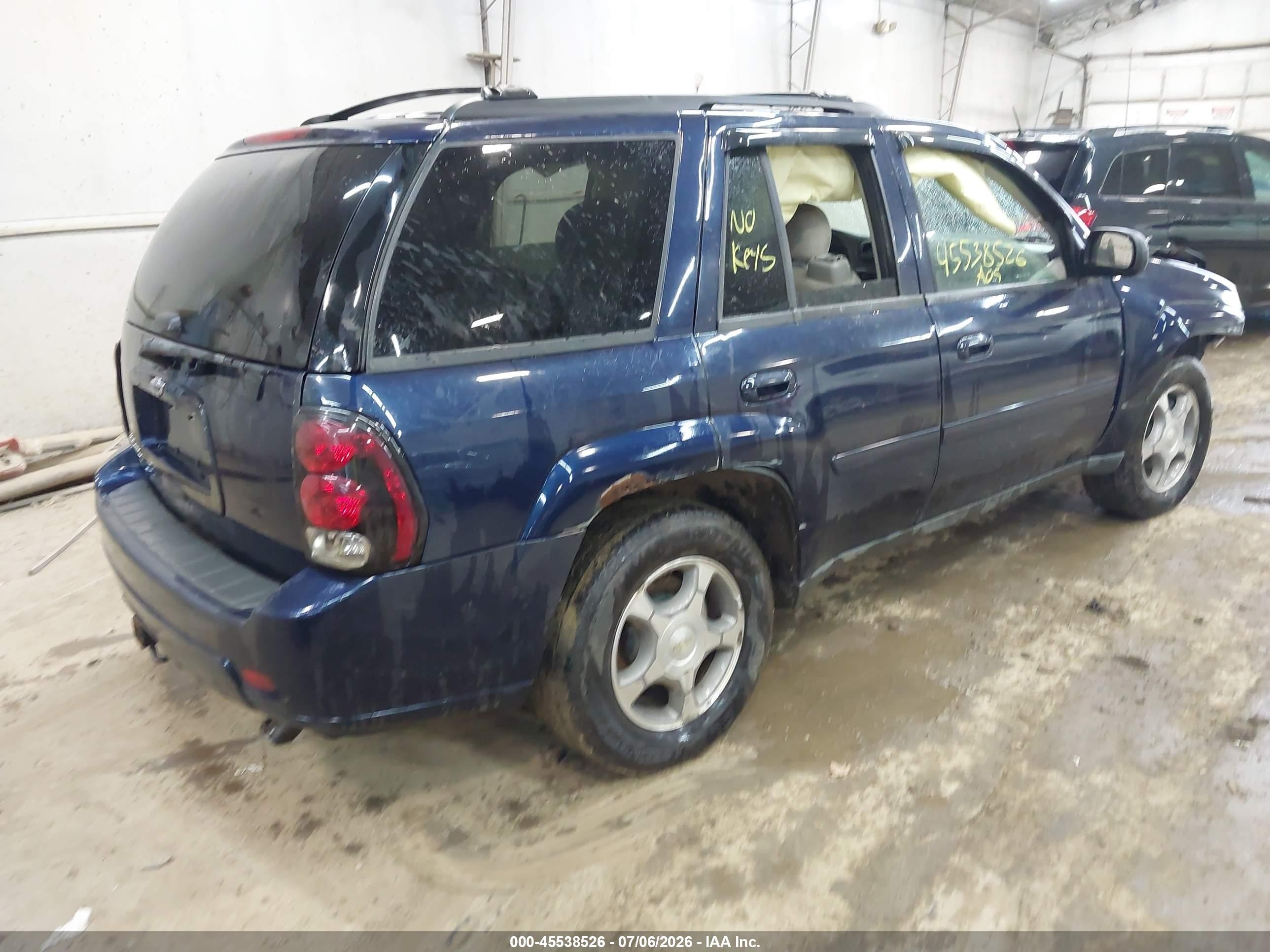 2009 Chevrolet Trailblazer Lt Синий vin: 1GNDT33S092102401