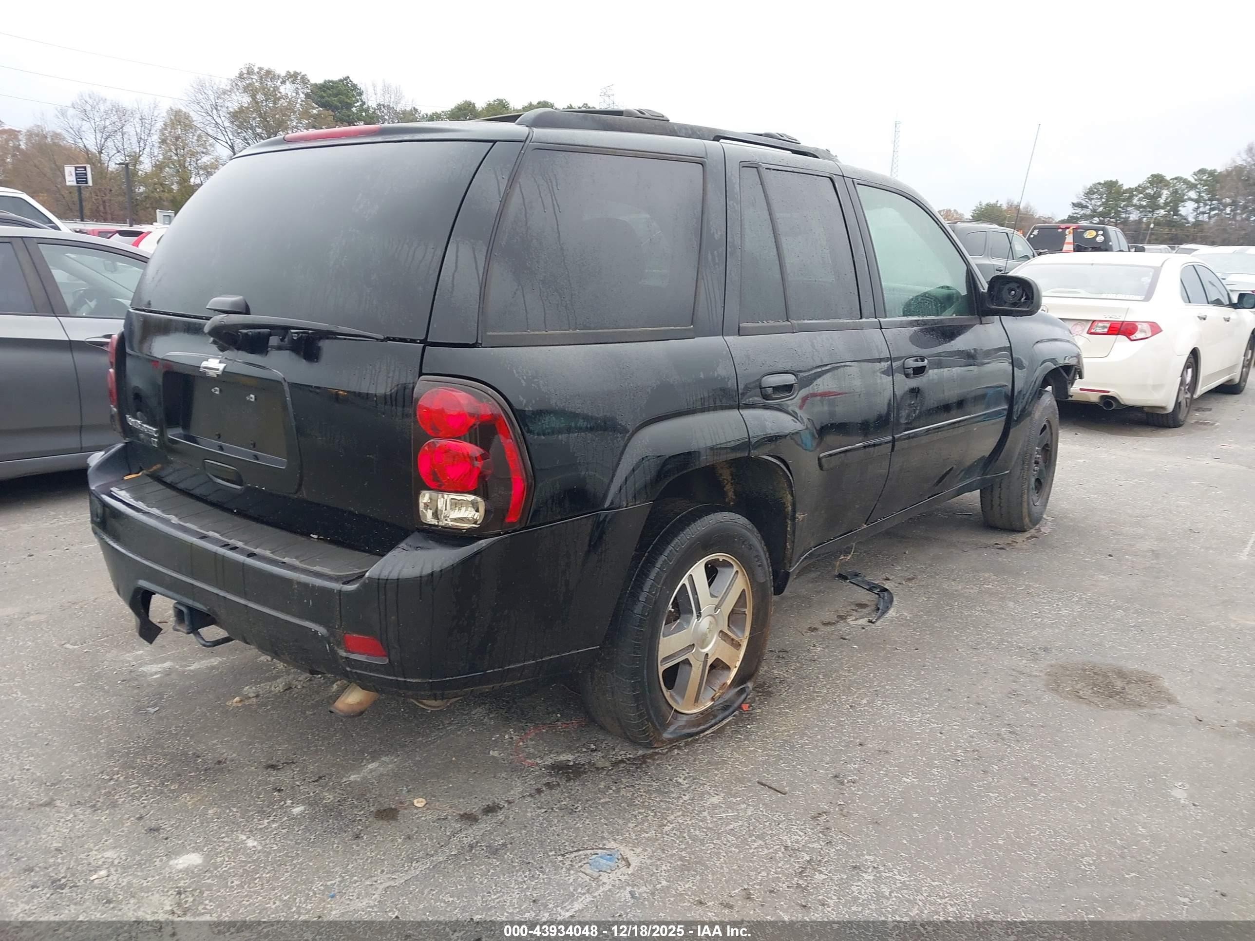 2009 Chevrolet Trailblazer Lt Black vin: 1GNDT33S492116589