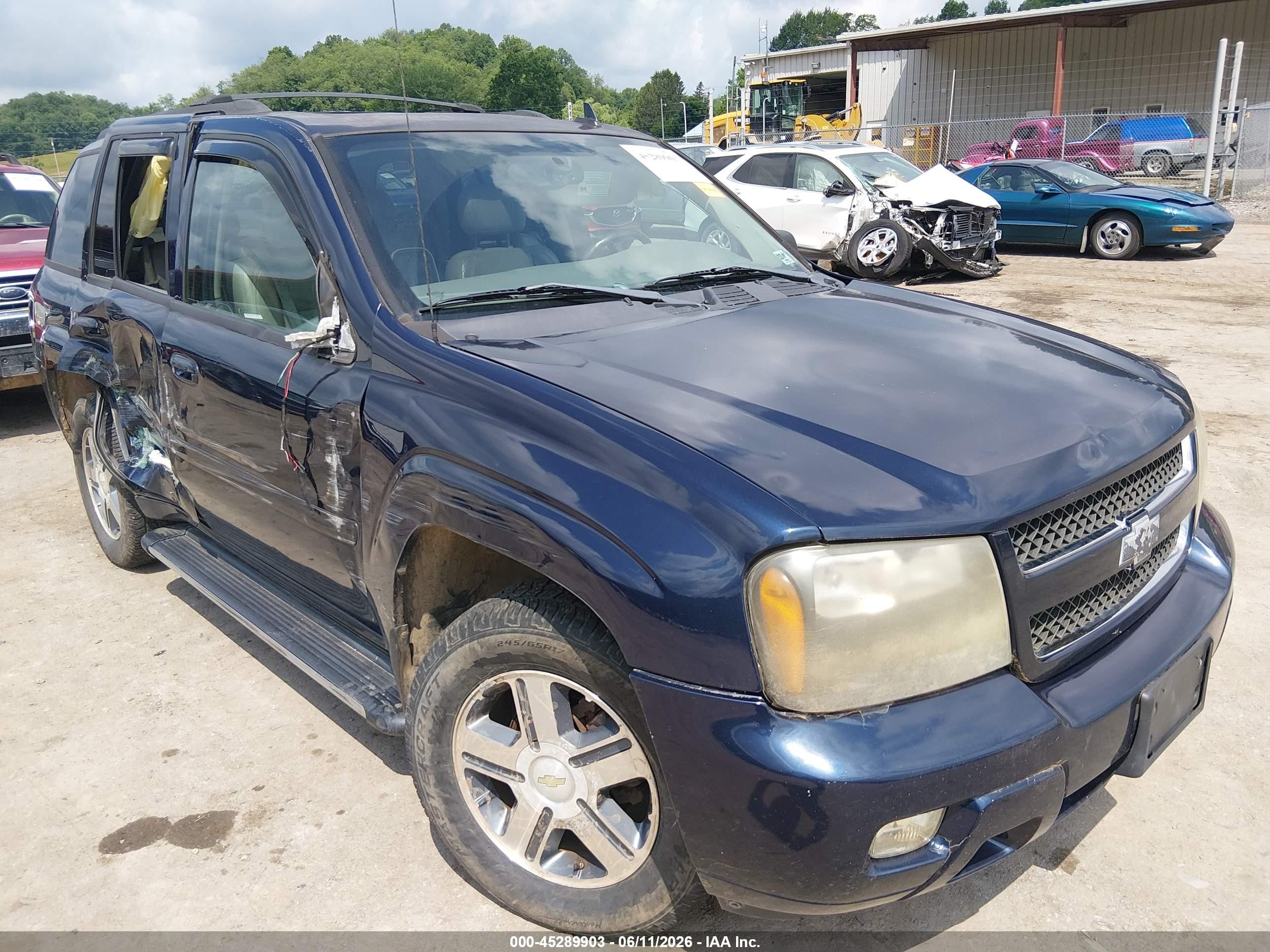 2009 Chevrolet Trailblazer Lt Dark Blue vin: 1GNDT33S492128323