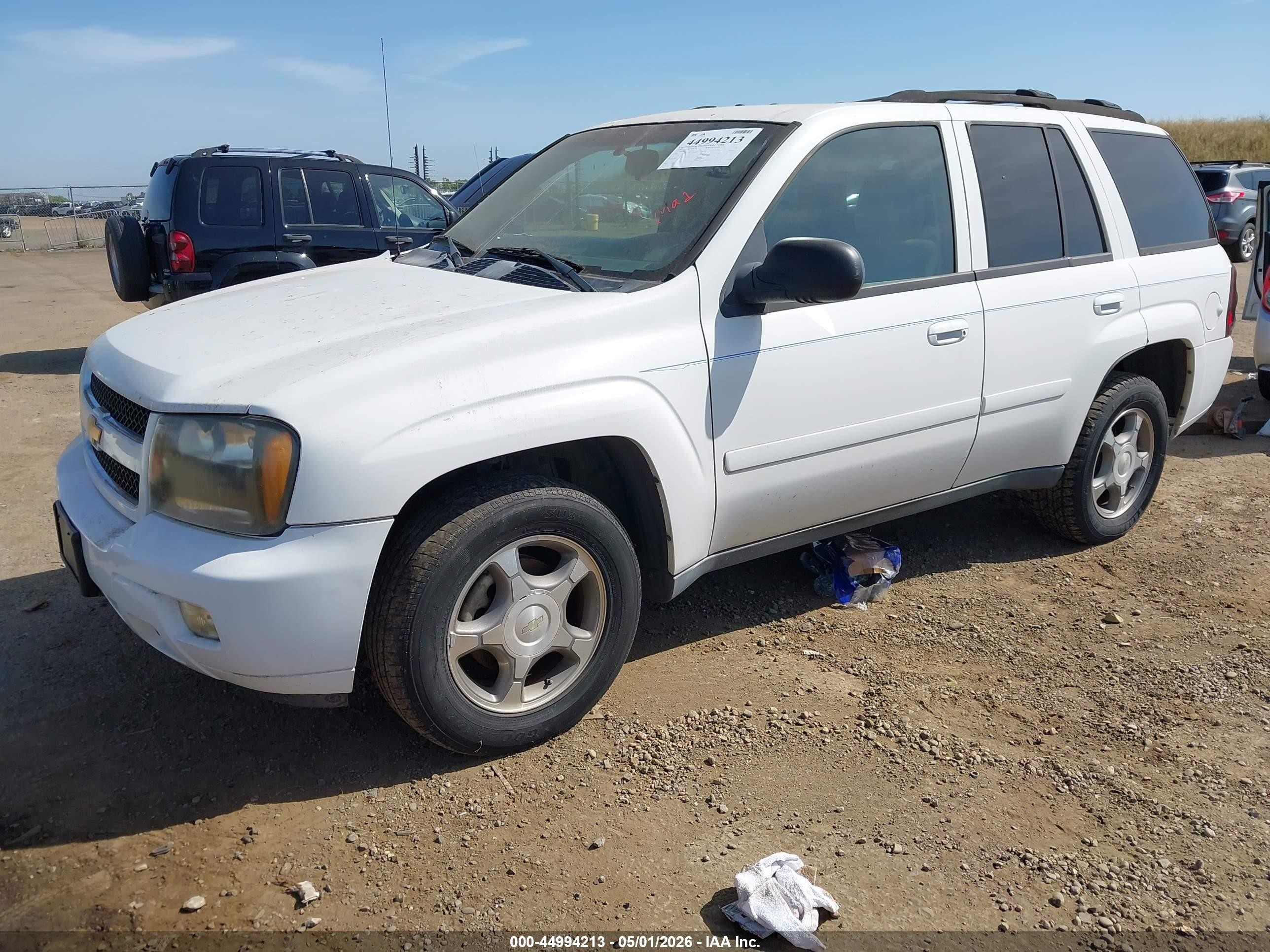 2009 Chevrolet Trailblazer Lt White vin: 1GNDT33S692132115