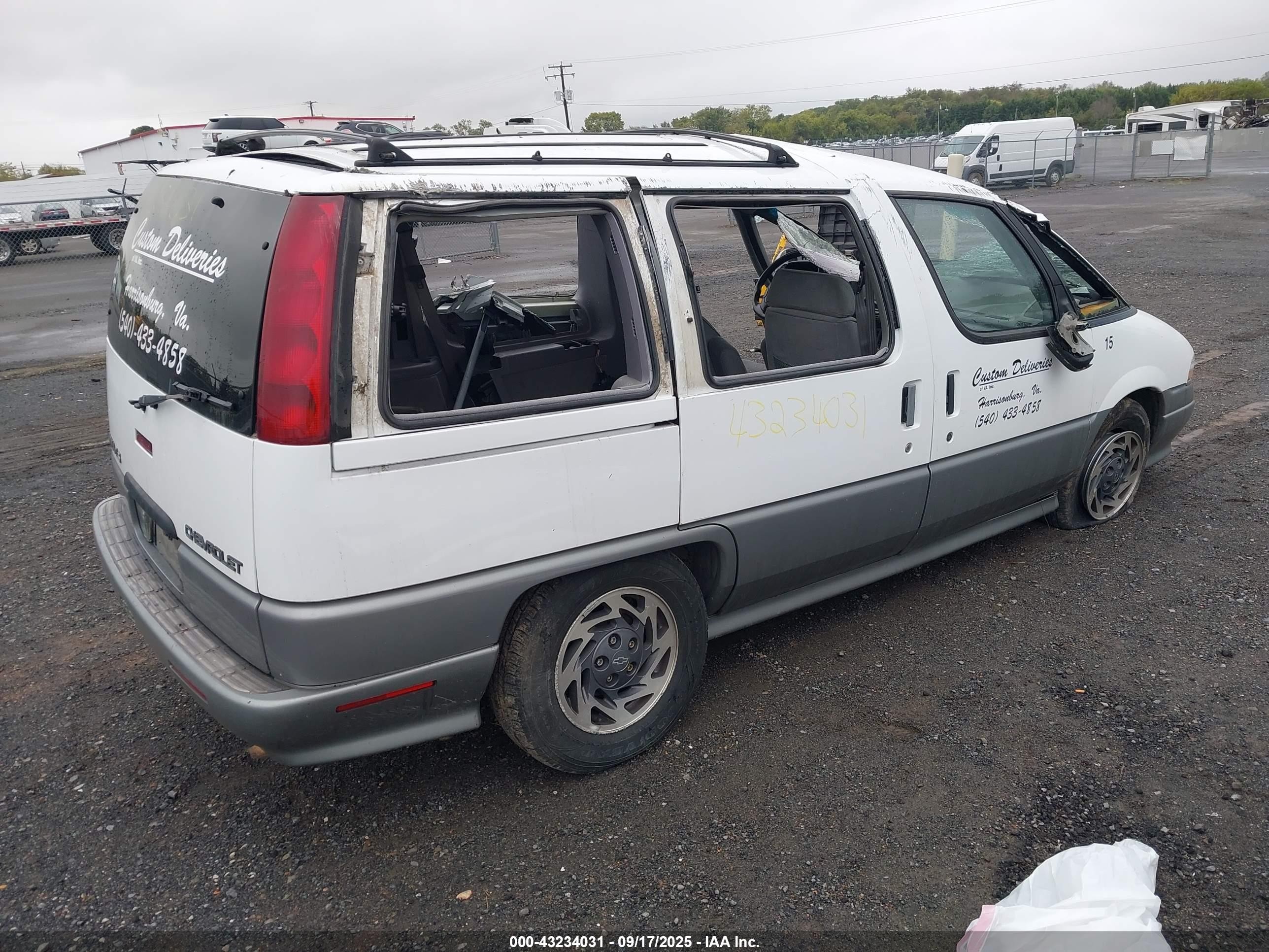 1995 Chevrolet Lumina Apv White vin: 1GNDU06L6ST126489