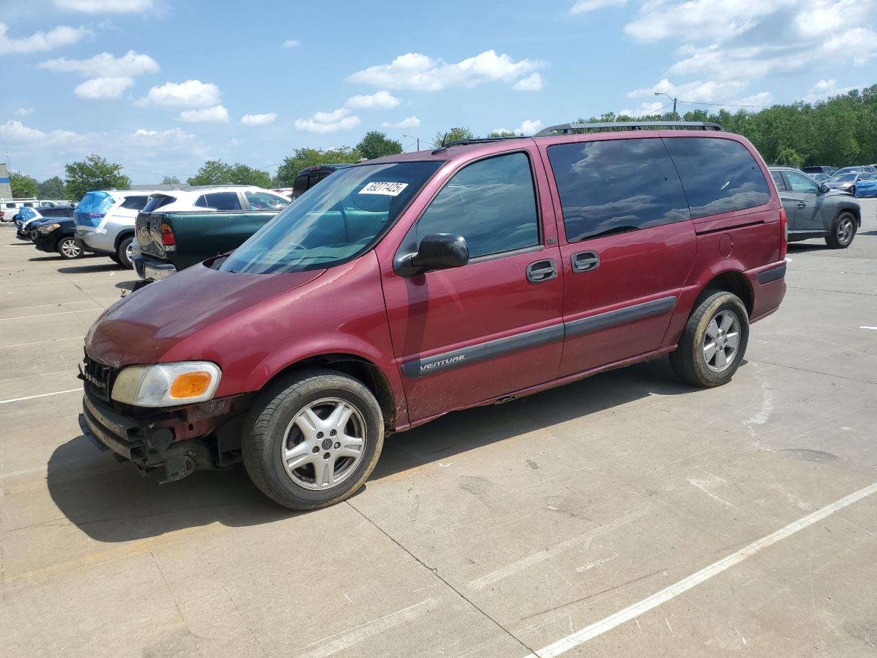 2004 Chevrolet Venture Luxury Burgundy vin: 1GNDV13E04D130706