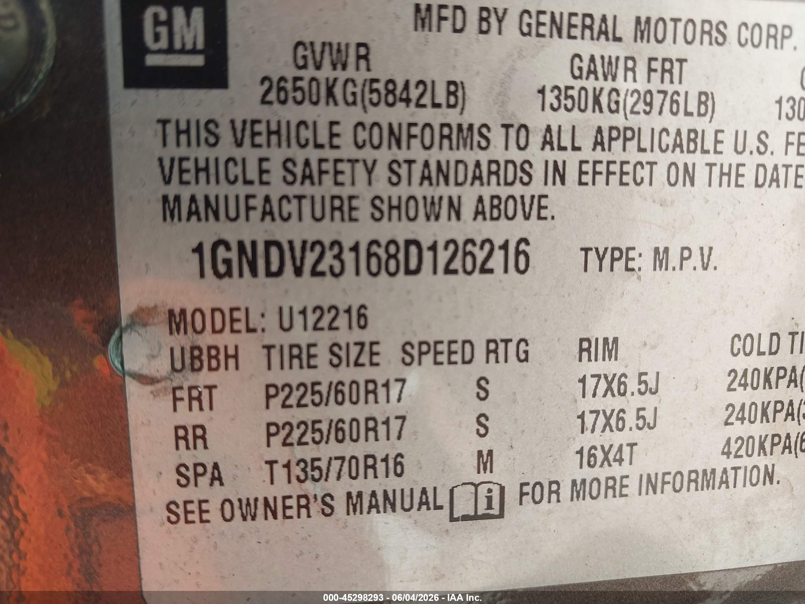 2008 Chevrolet Uplander Ls Gray vin: 1GNDV23168D126216