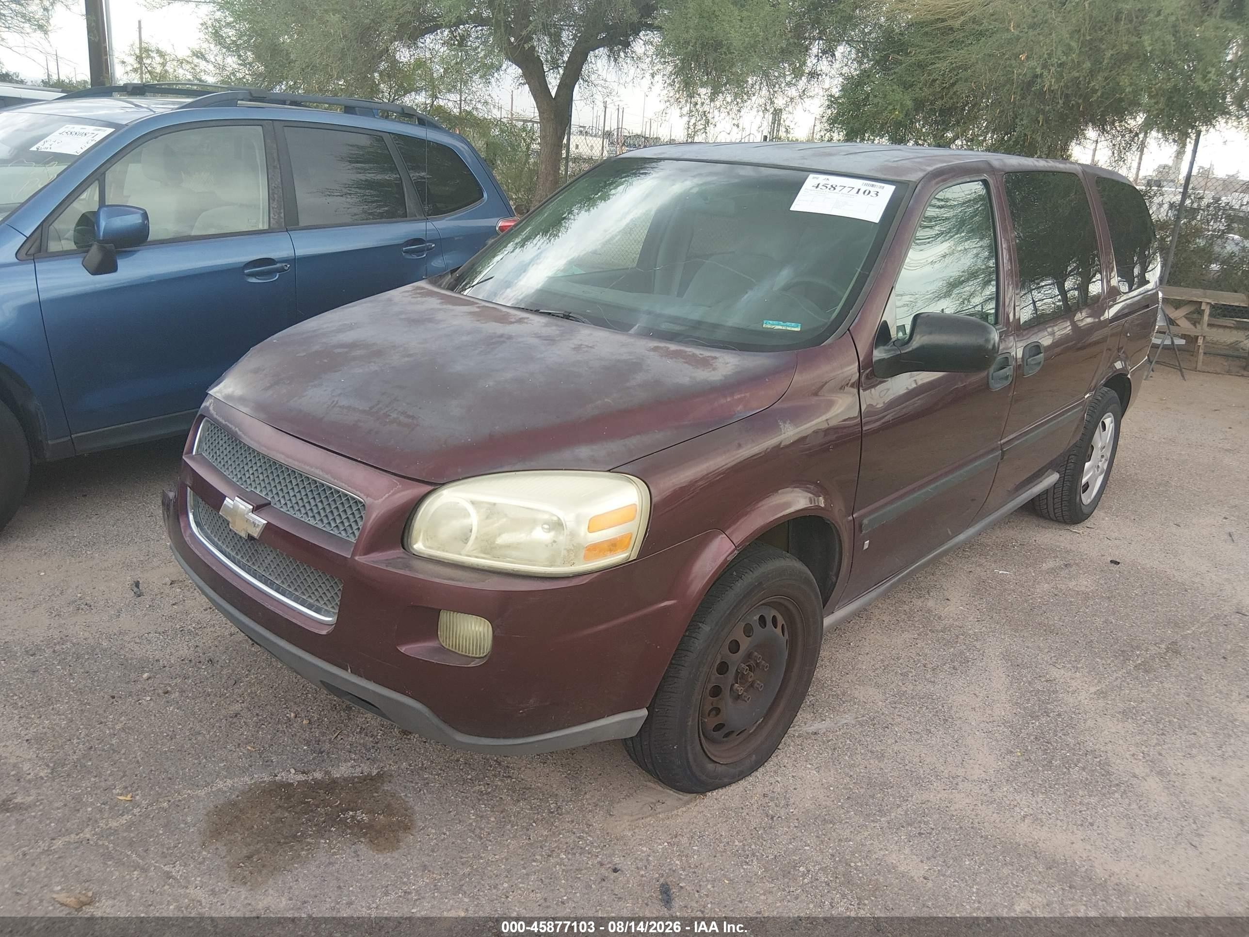 2006 Chevrolet Uplander Ls Fleet Темно-бордовый vin: 1GNDV23L06D127408