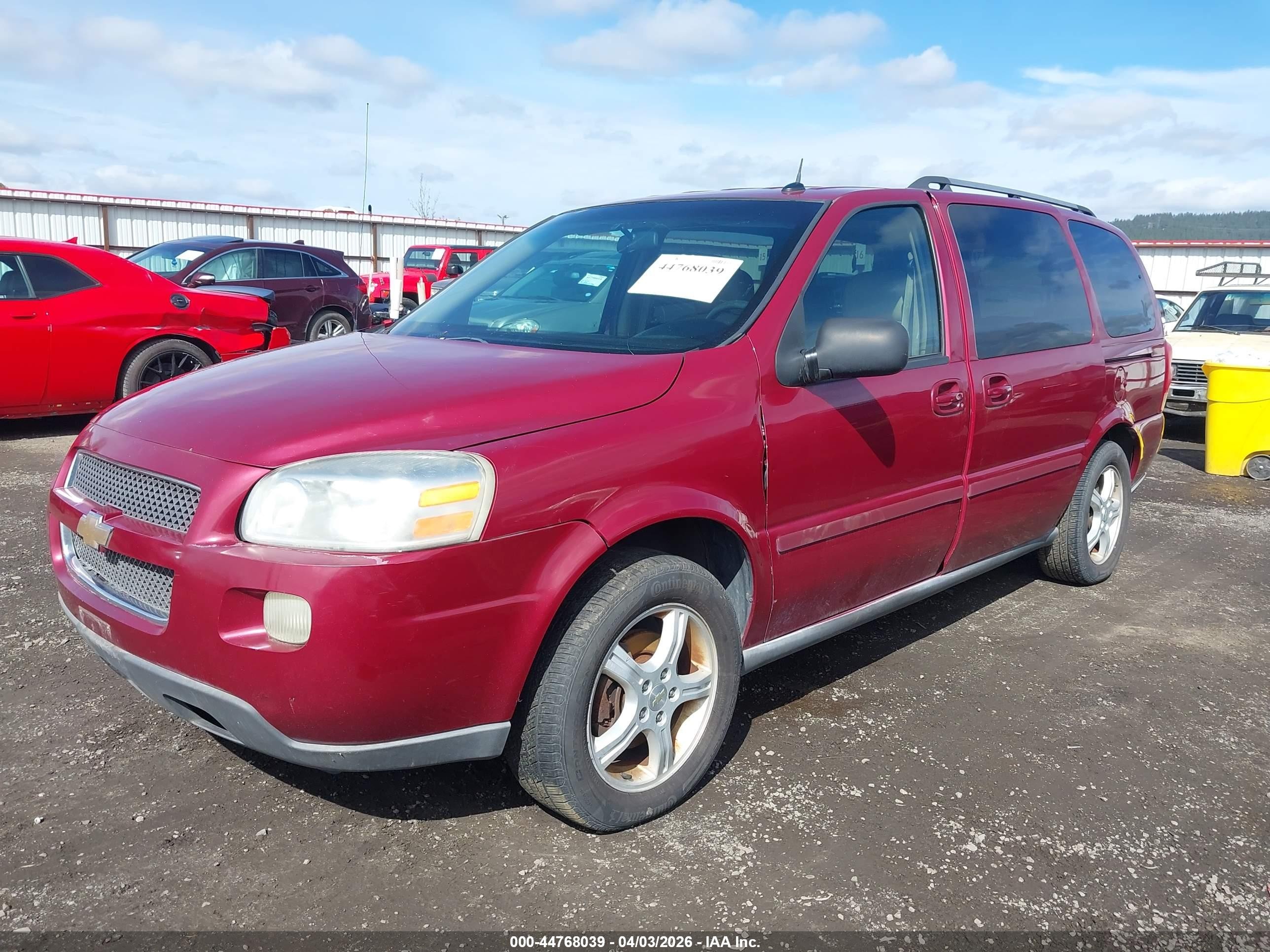 2005 Chevrolet Uplander Ls Red vin: 1GNDV23L65D264514