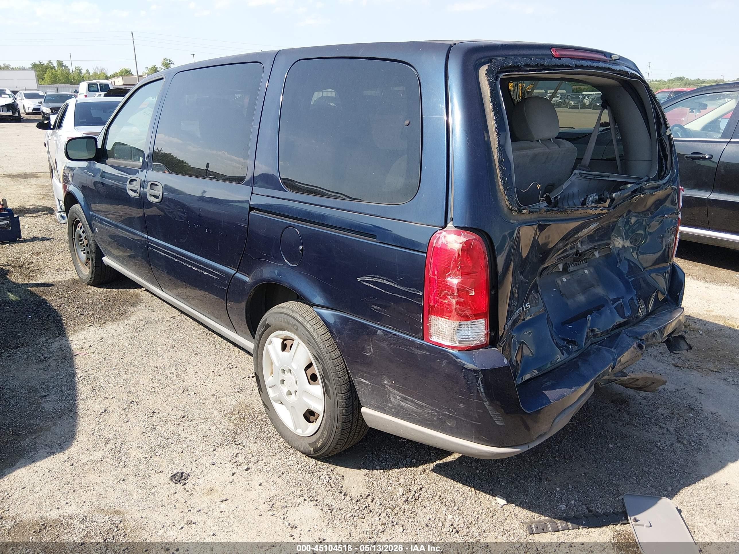 2006 Chevrolet Uplander Ls Blue vin: 1GNDV23L76D215131