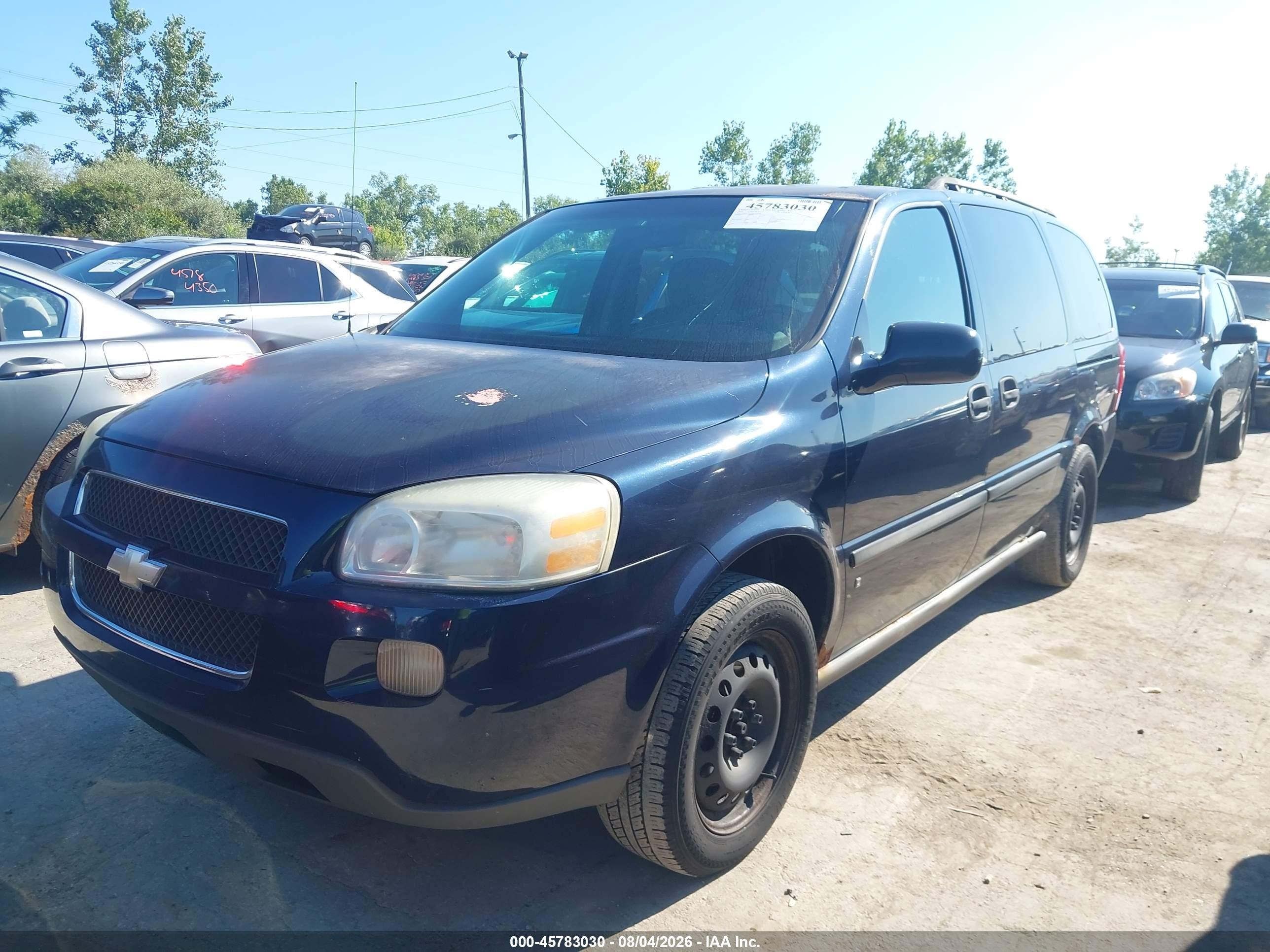 2006 Chevrolet Uplander Ls Blue vin: 1GNDV23LX6D105304