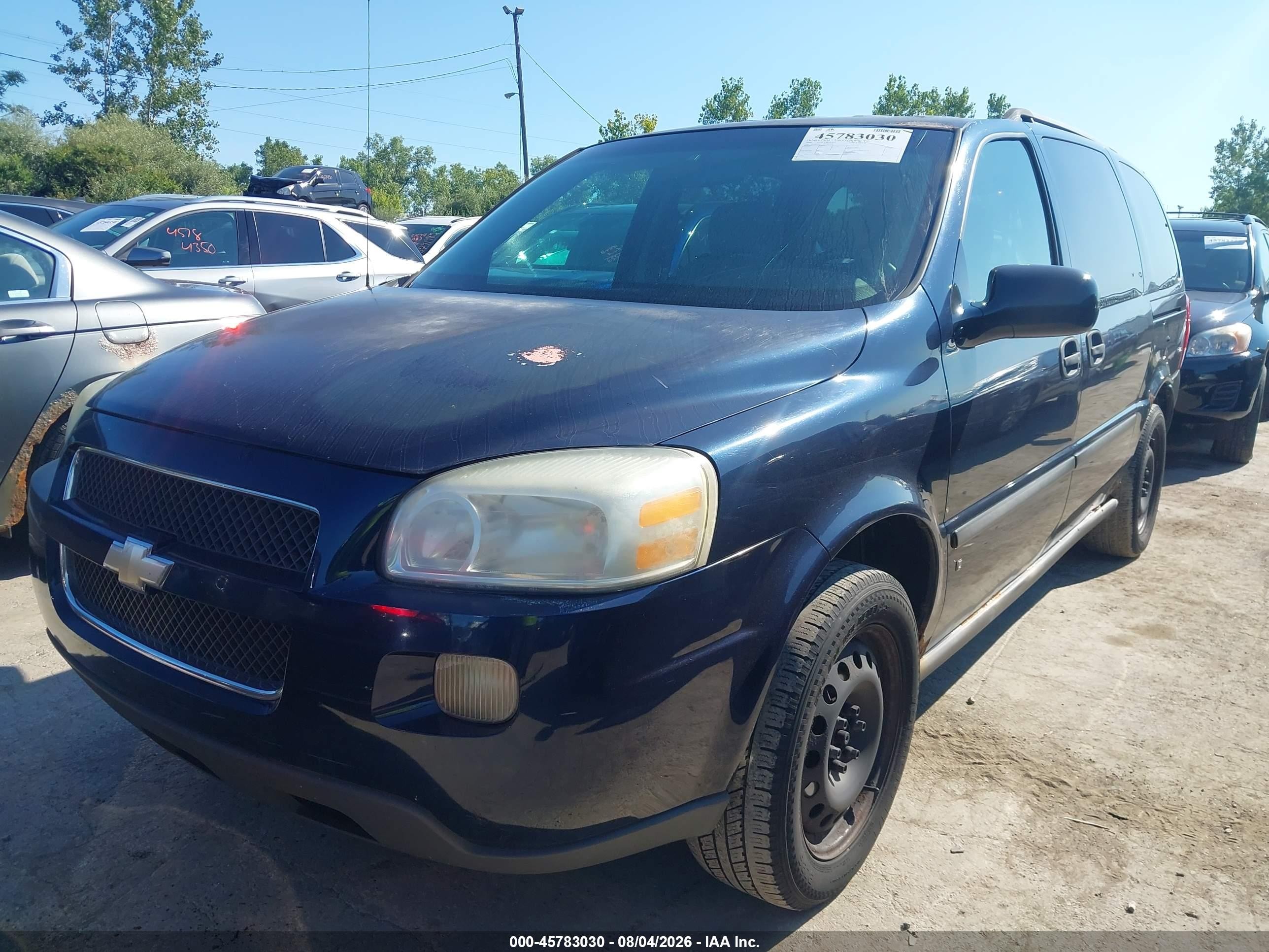 2006 Chevrolet Uplander Ls Blue vin: 1GNDV23LX6D105304