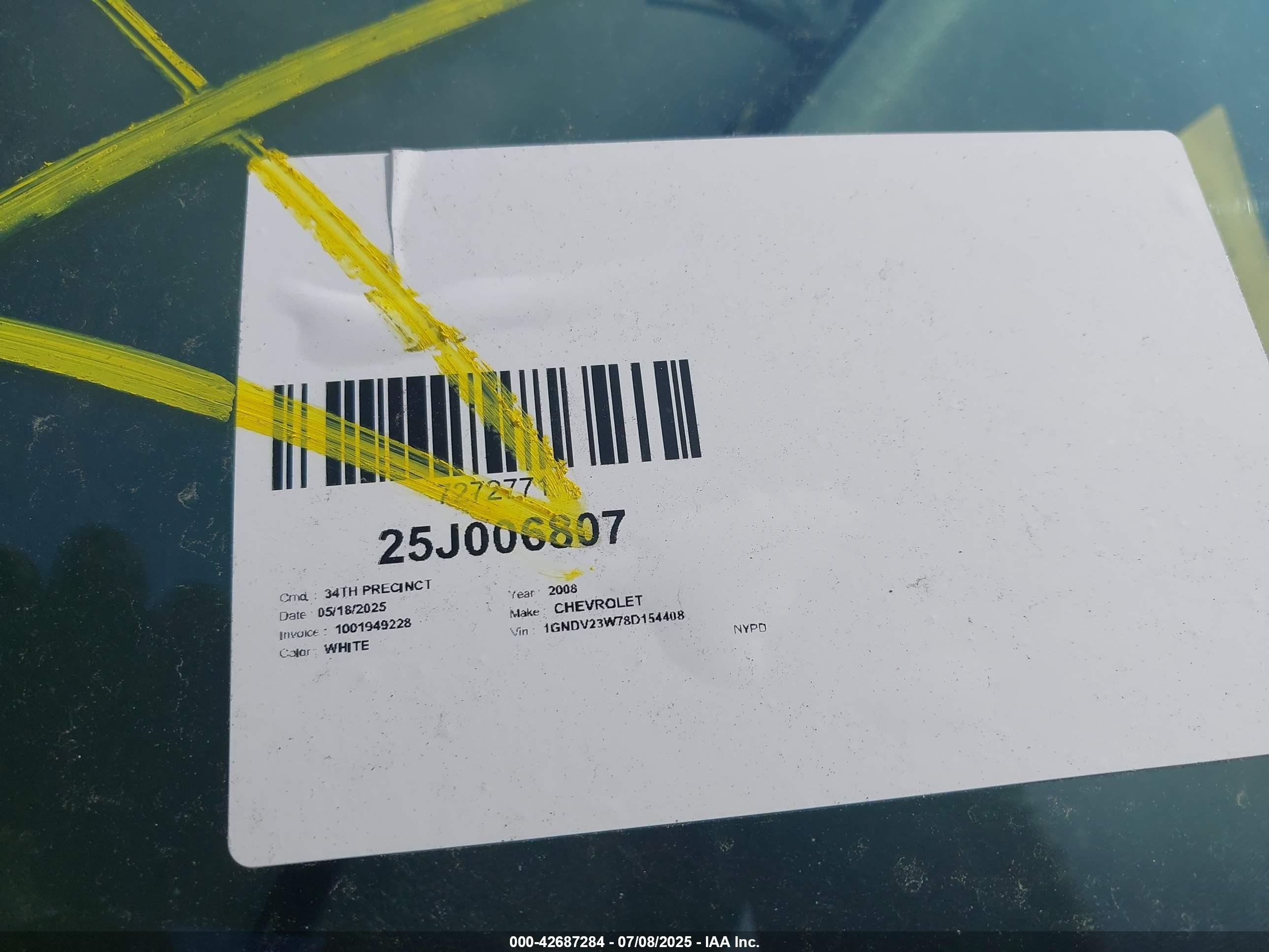 2008 Chevrolet Uplander Ls White vin: 1GNDV23W78D154408