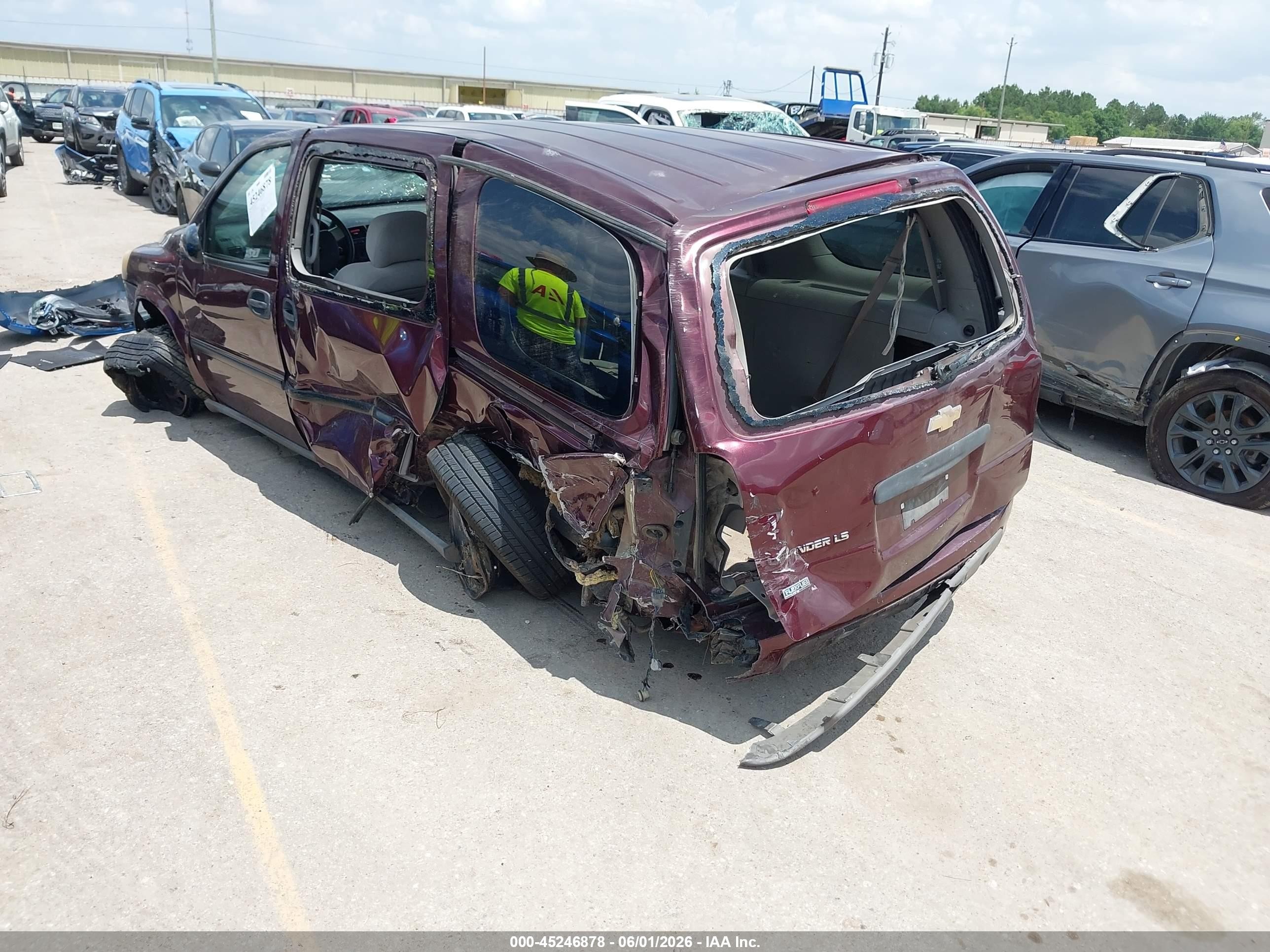 2008 Chevrolet Uplander Ls Purple vin: 1GNDV23WX8D158744