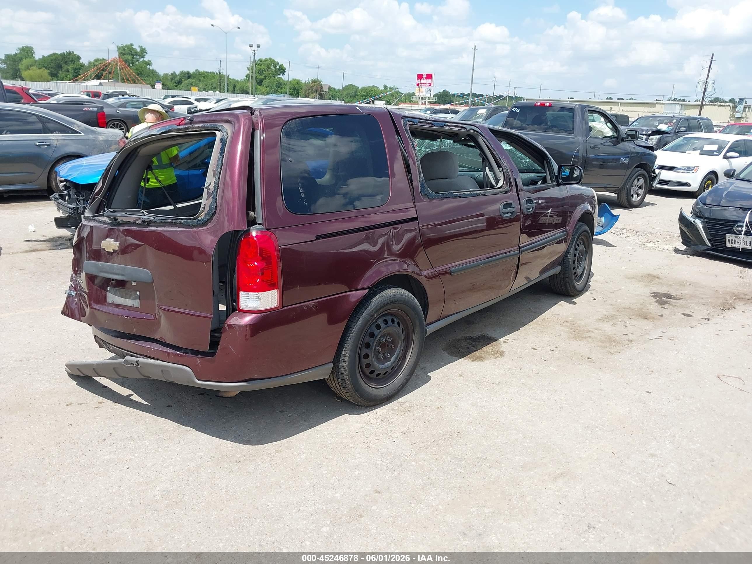 2008 Chevrolet Uplander Ls Purple vin: 1GNDV23WX8D158744