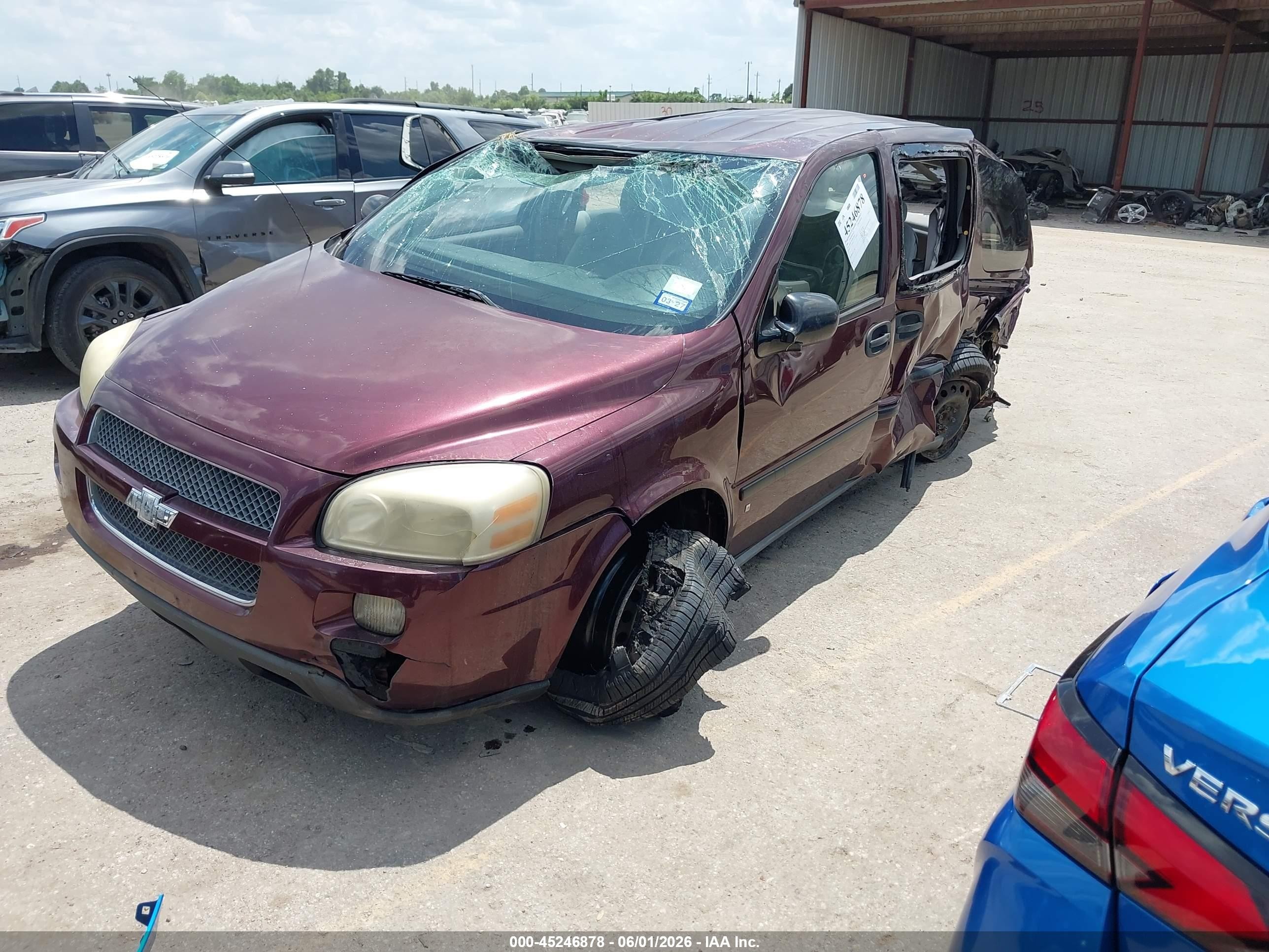 2008 Chevrolet Uplander Ls Purple vin: 1GNDV23WX8D158744