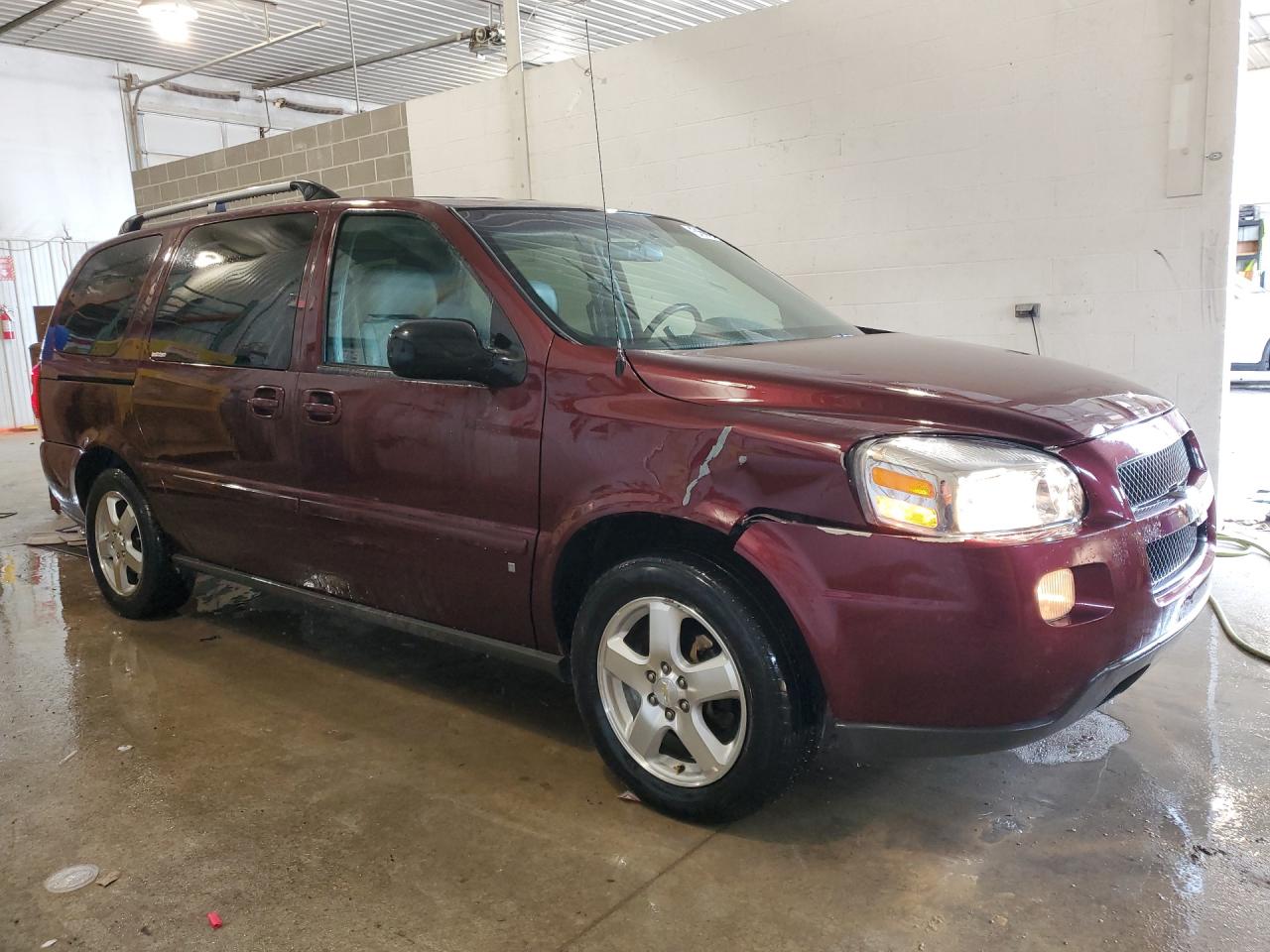 2008 Chevrolet Uplander Lt Burgundy vin: 1GNDV33188D160230 Damage: Front Bumper/Cover, Broken, Replacement Required