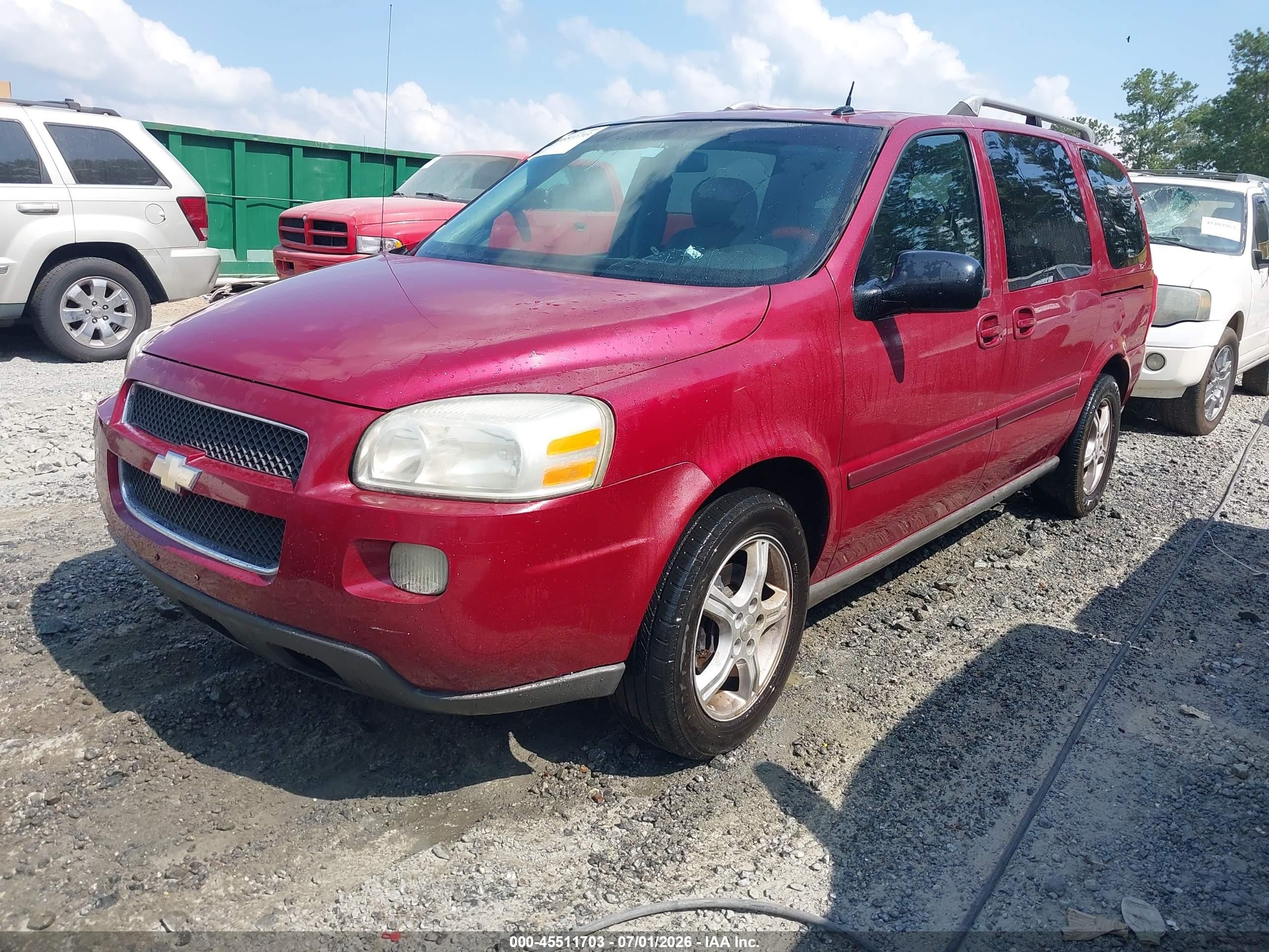2005 Chevrolet Uplander Lt Burgundy vin: 1GNDV33L85D260809