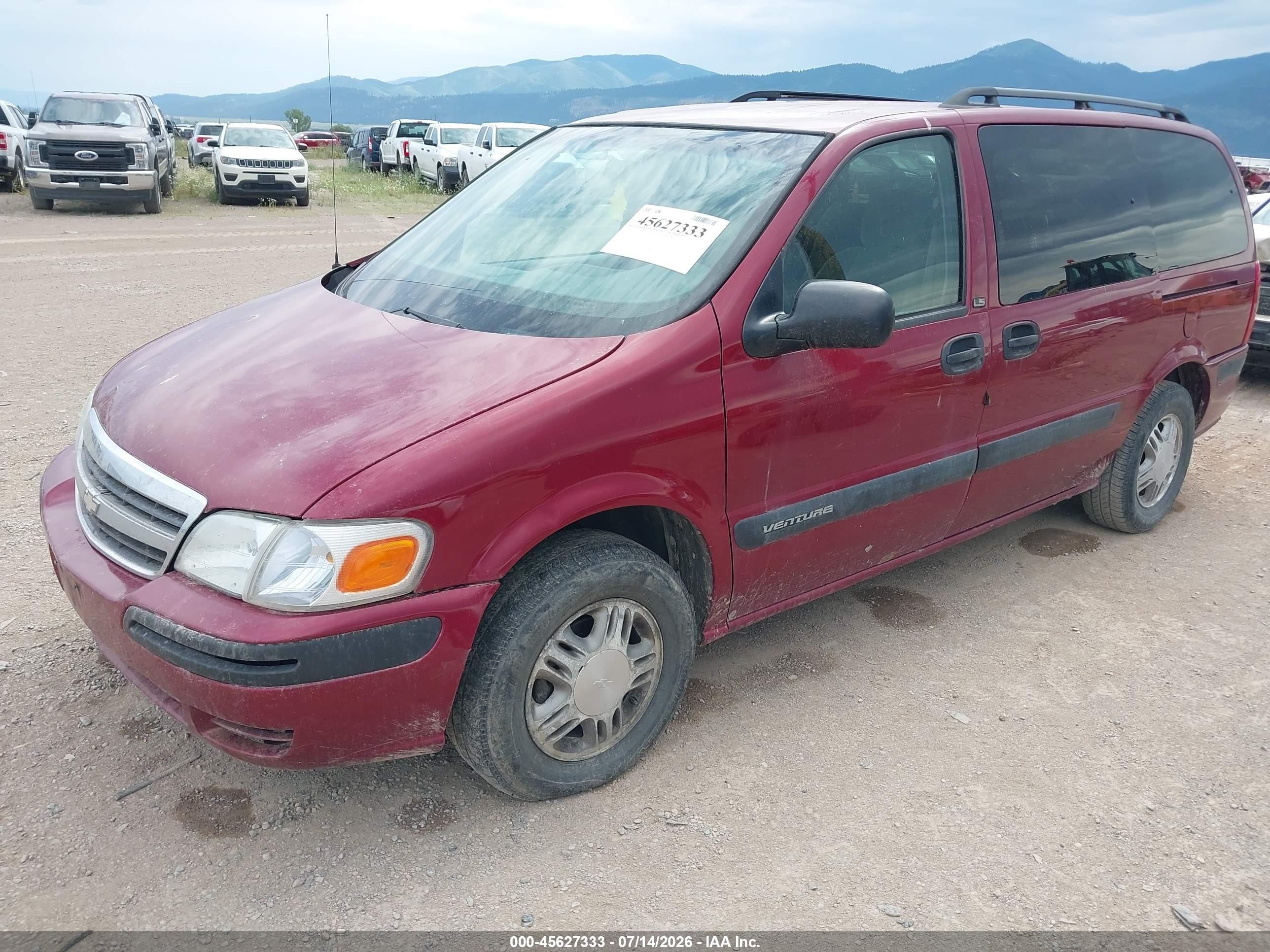 2004 Chevrolet Venture Ls Red vin: 1GNDX03E04D148434