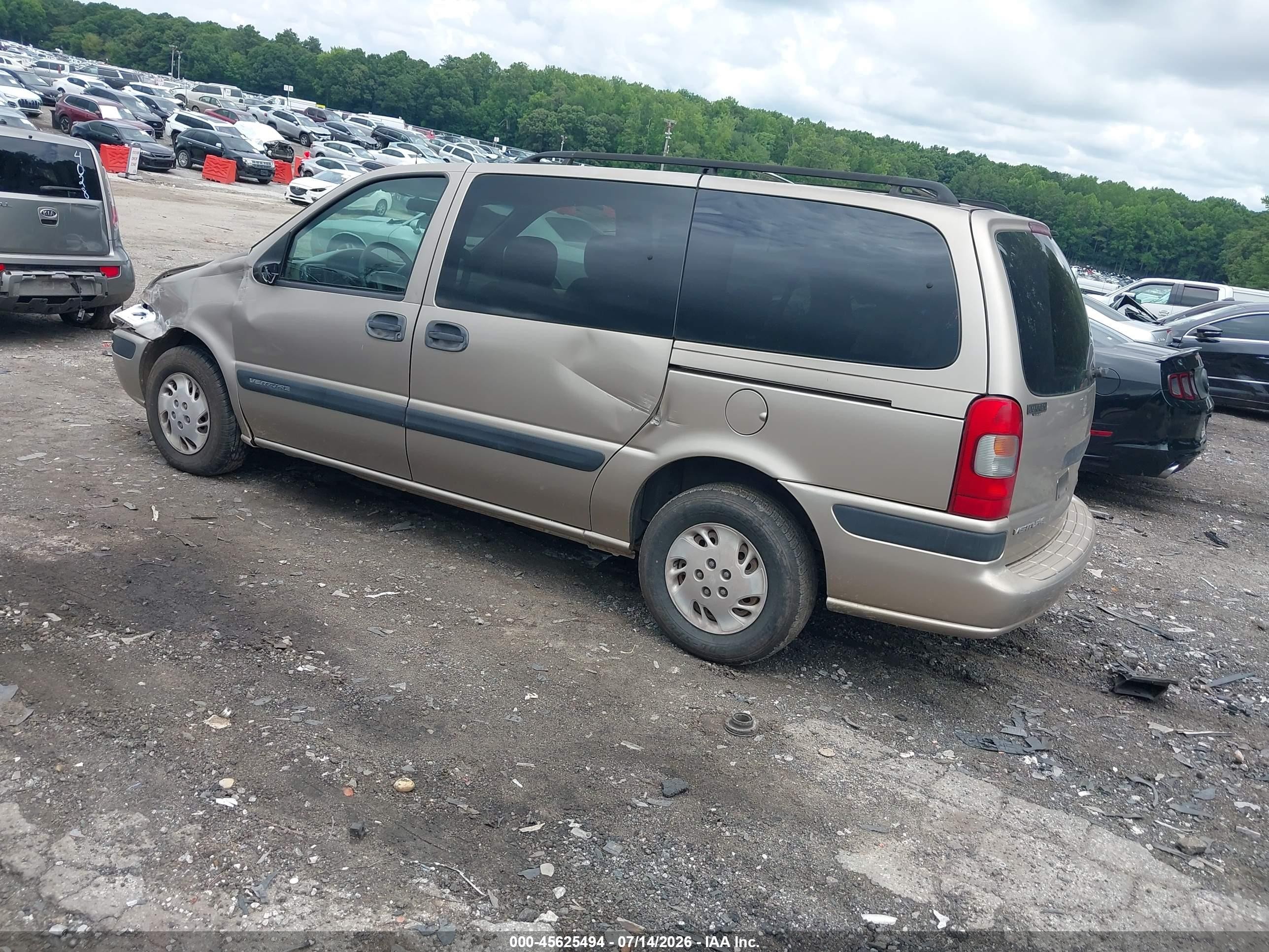 2001 Chevrolet Venture Plus Brown vin: 1GNDX03E21D277349