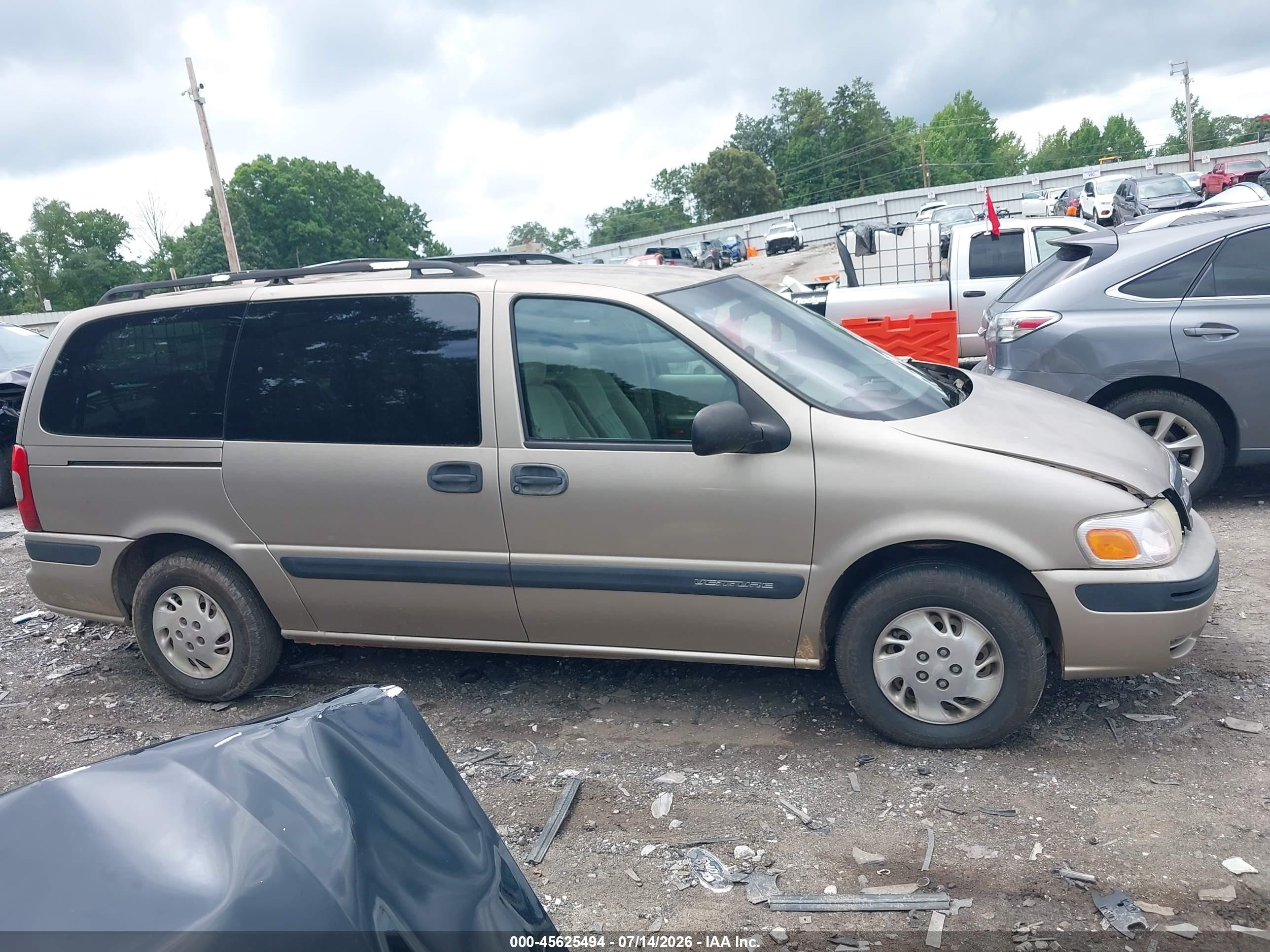 2001 Chevrolet Venture Plus Brown vin: 1GNDX03E21D277349