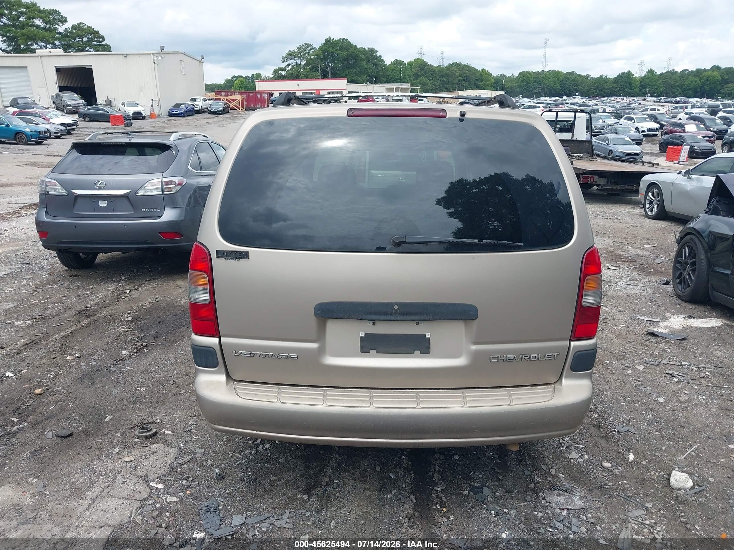 2001 Chevrolet Venture Plus Brown vin: 1GNDX03E21D277349