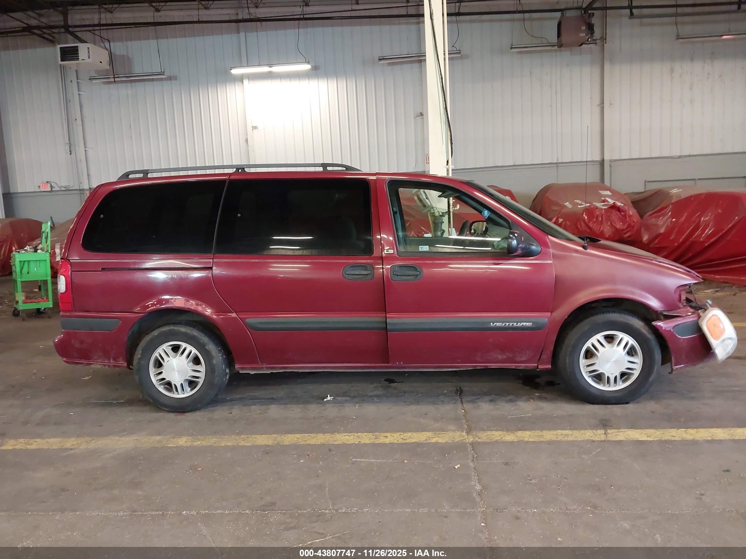 2004 Chevrolet Venture Ls Burgundy vin: 1GNDX03EX4D241686