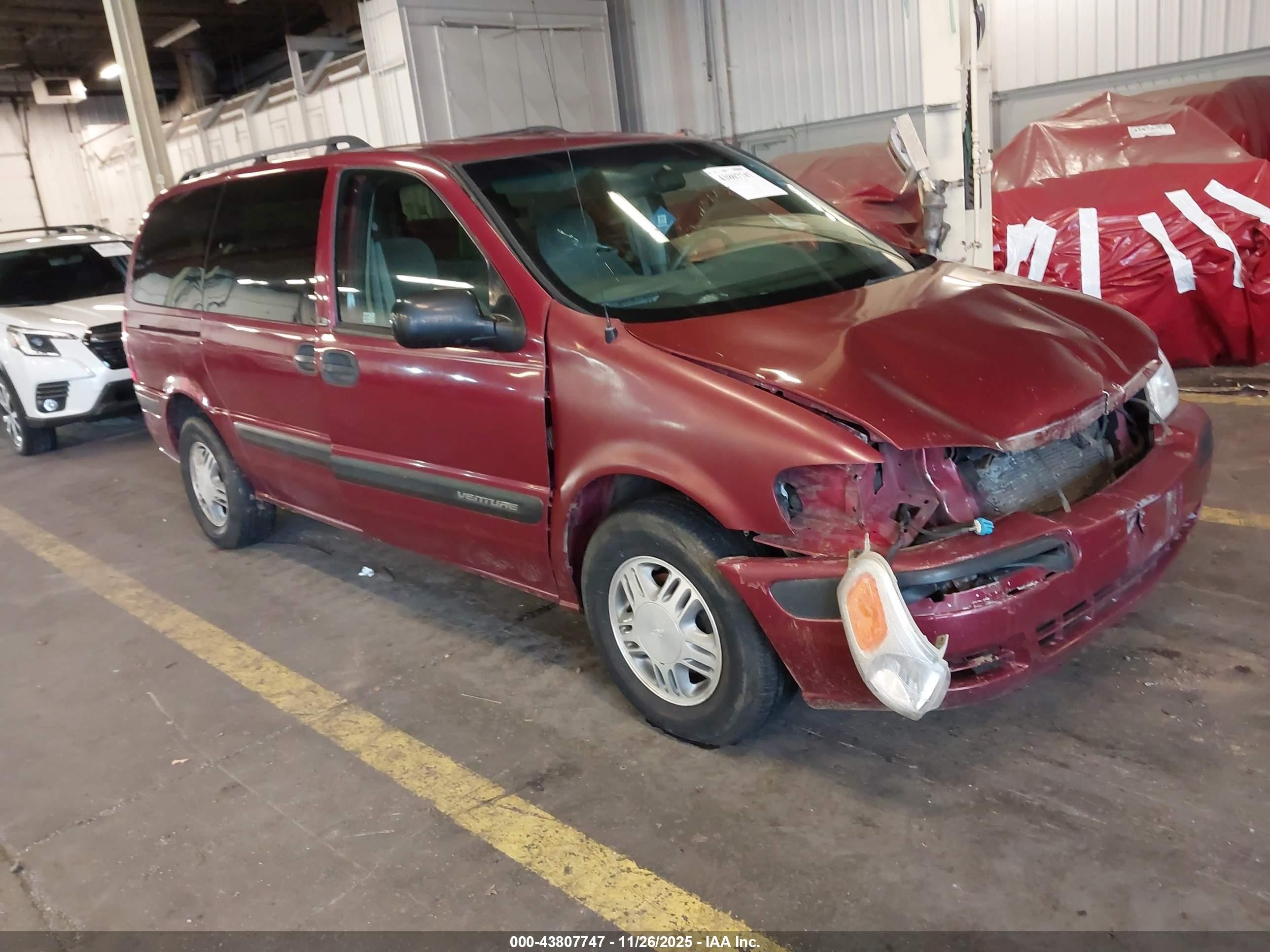 2004 Chevrolet Venture Ls Burgundy vin: 1GNDX03EX4D241686