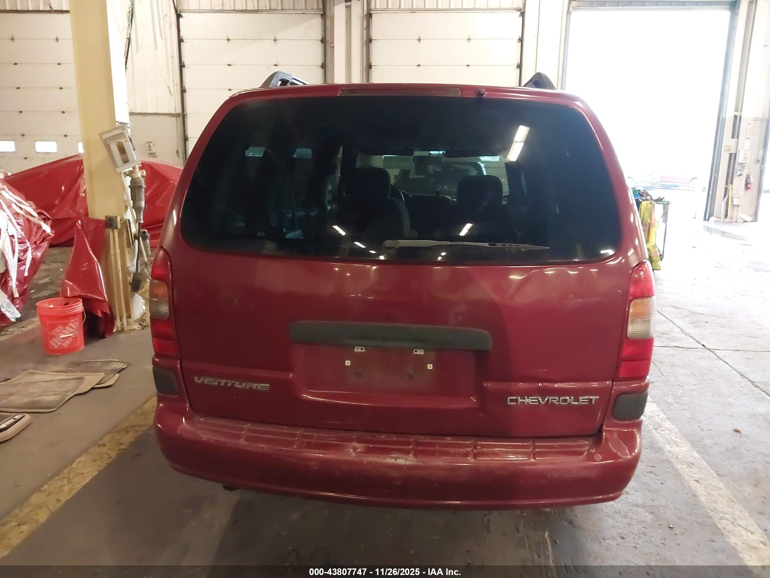 2004 Chevrolet Venture Ls Burgundy vin: 1GNDX03EX4D241686